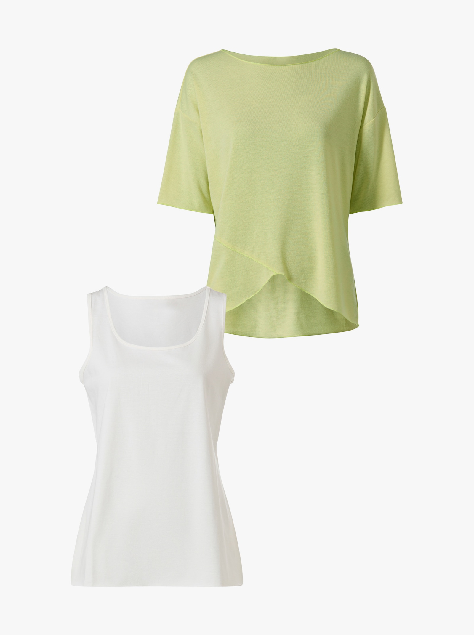 heine 2-in-1-shirt in oversized snit - pistache