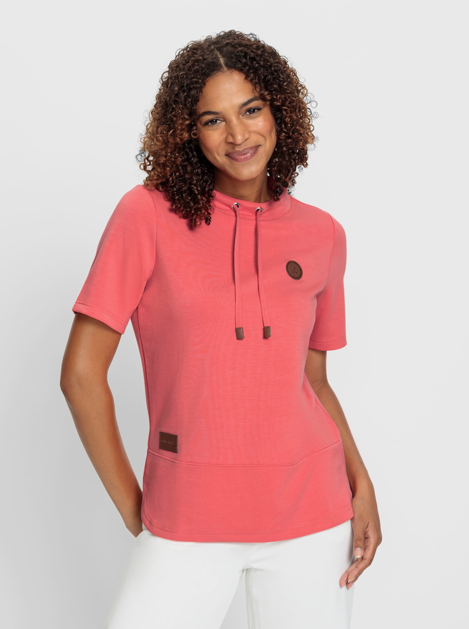 Shirt aus formstabilem Interlock - grapefruit