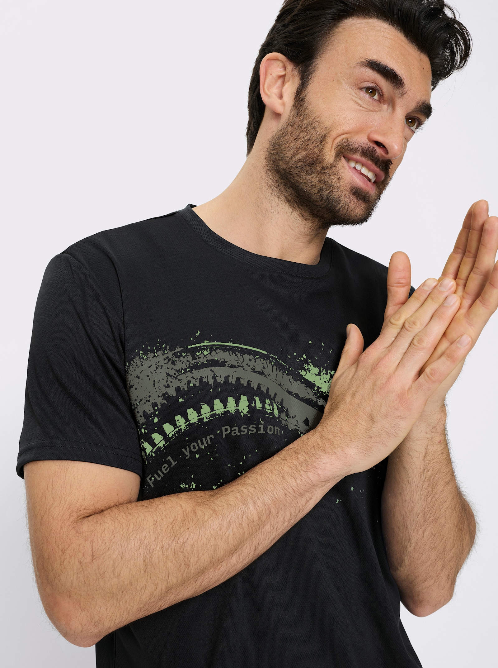 Catamaran Sports Funktionsshirt mit Wabenstruktur - schwarz