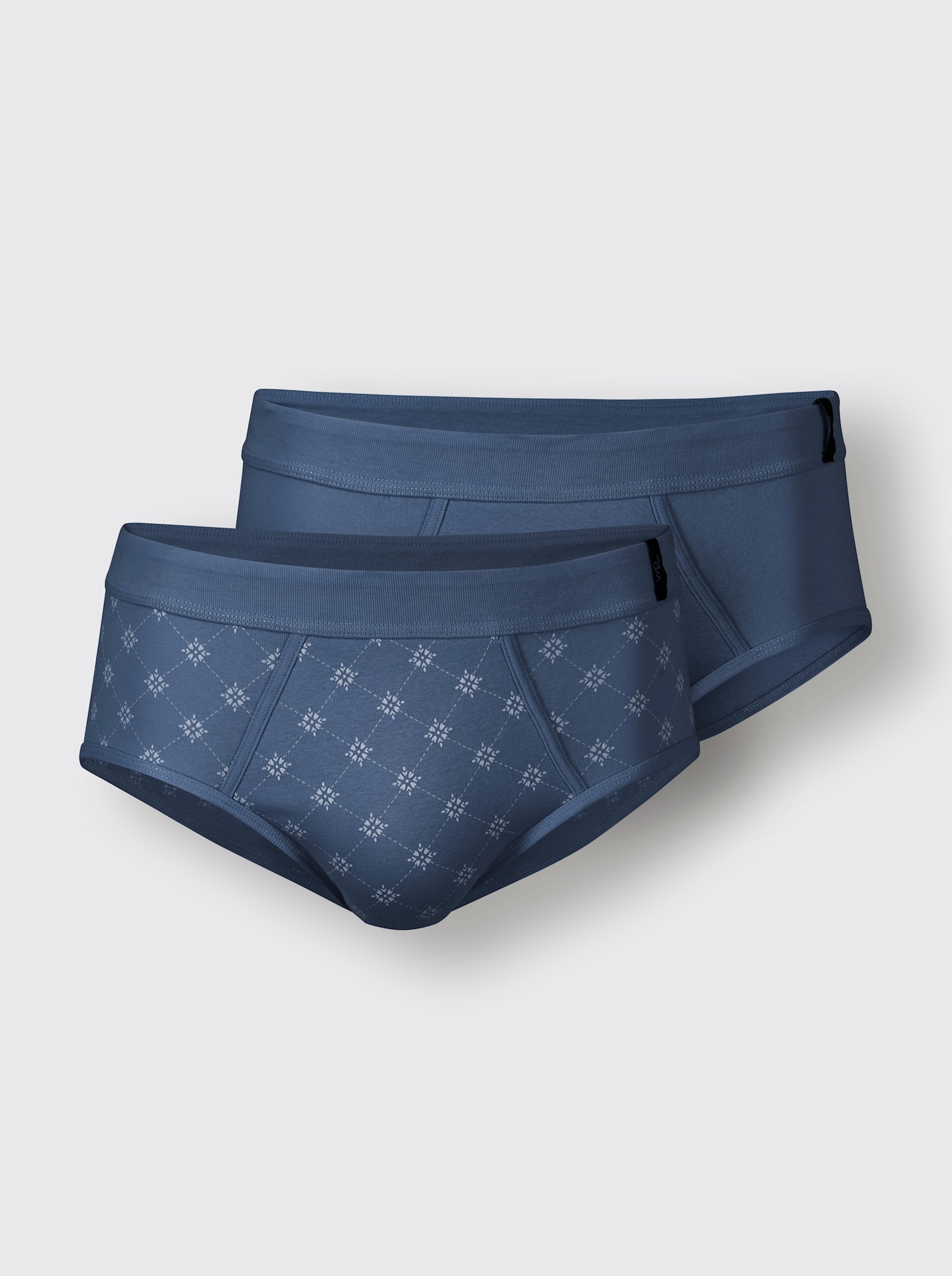 wäschepur men Slips - dunkelblau + dunkelblau-bedruckt