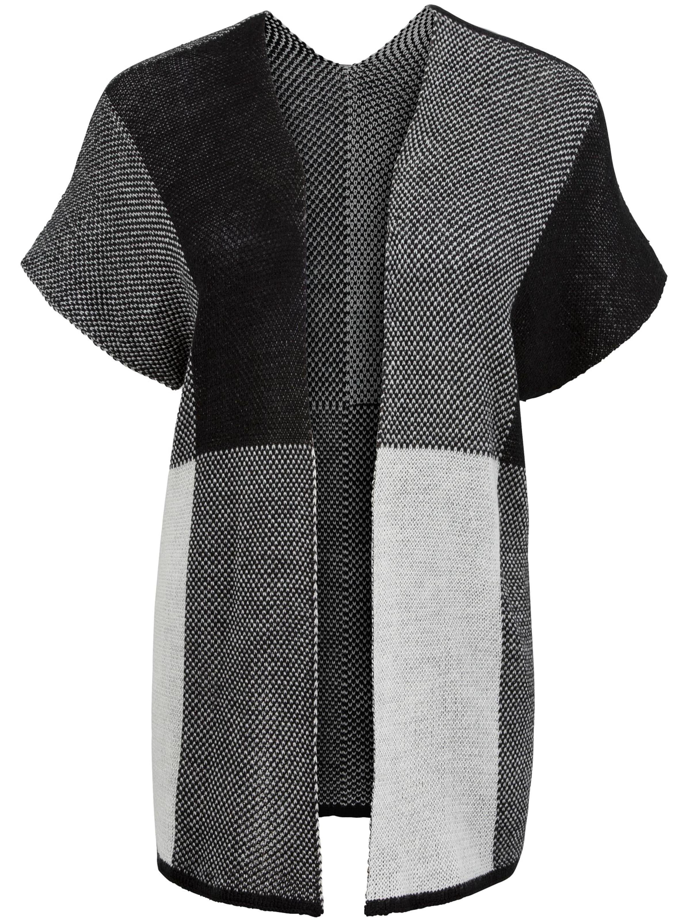 Strickjacke - schwarz-grau