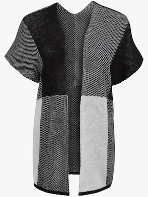 Strickjacke - schwarz-grau