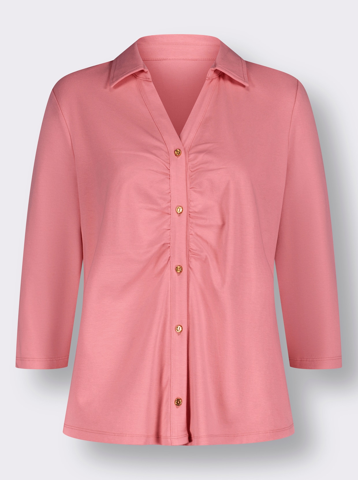 Jersey-Bluse - flamingo