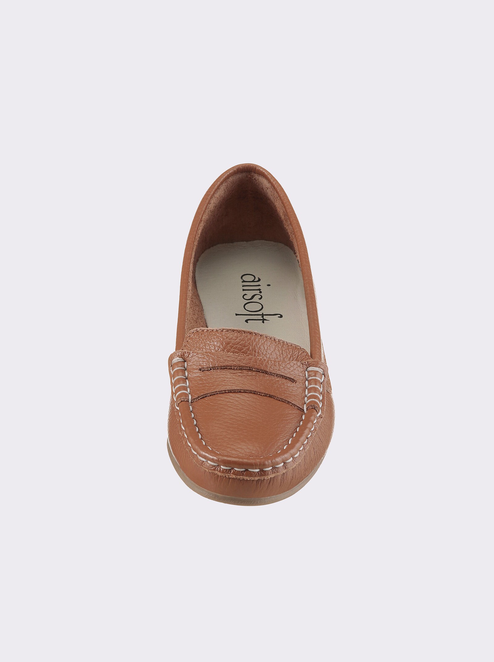 airsoft modern+ Slipper in Mokassin-Machart - cognac