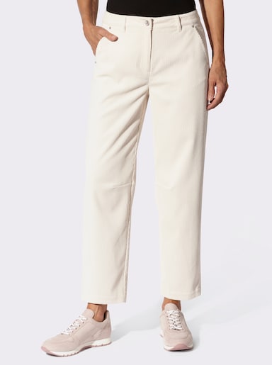 Cordhose mit fließendem Fall - champagner