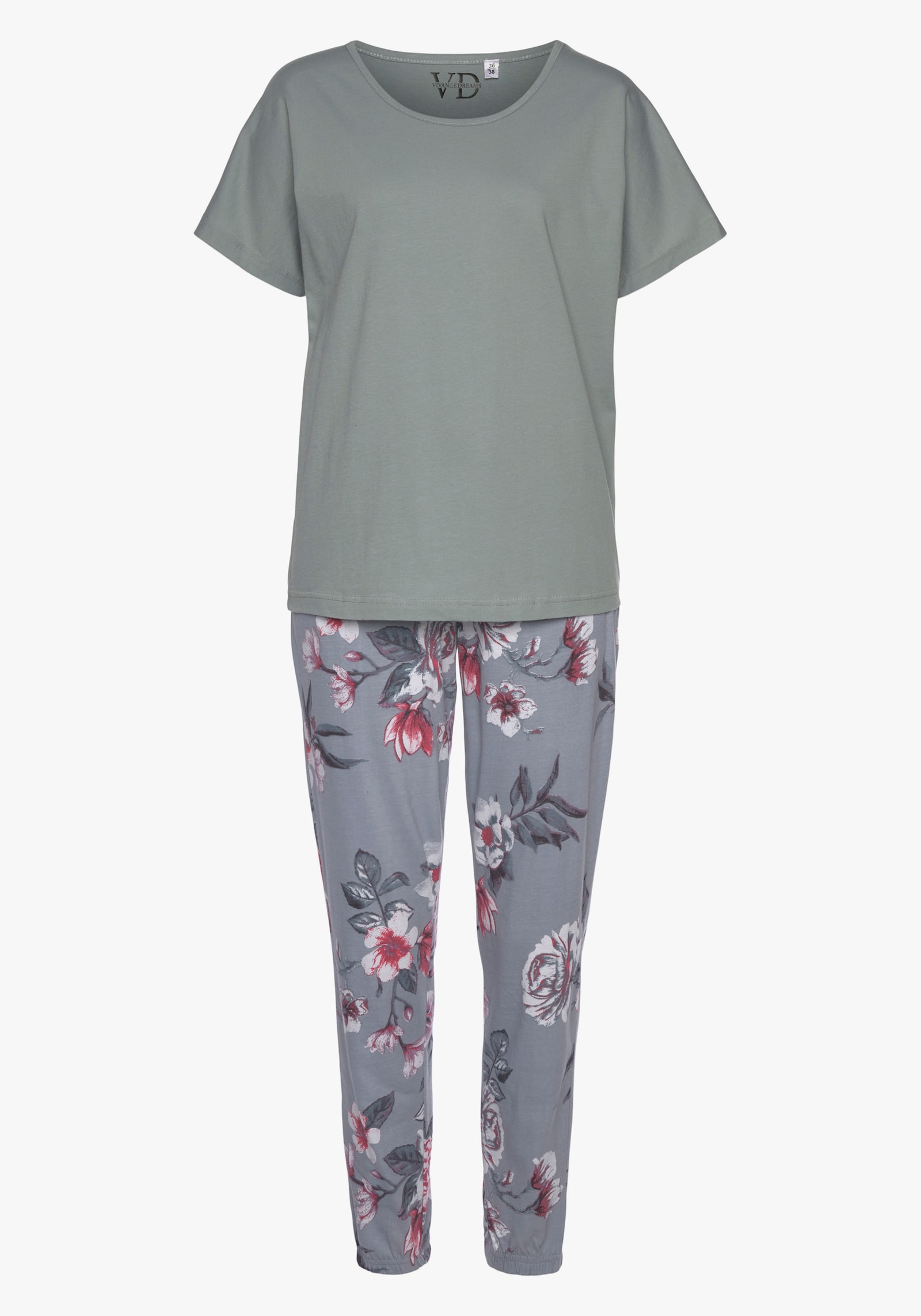 Vivance Dreams Pyjama - menthe-gris