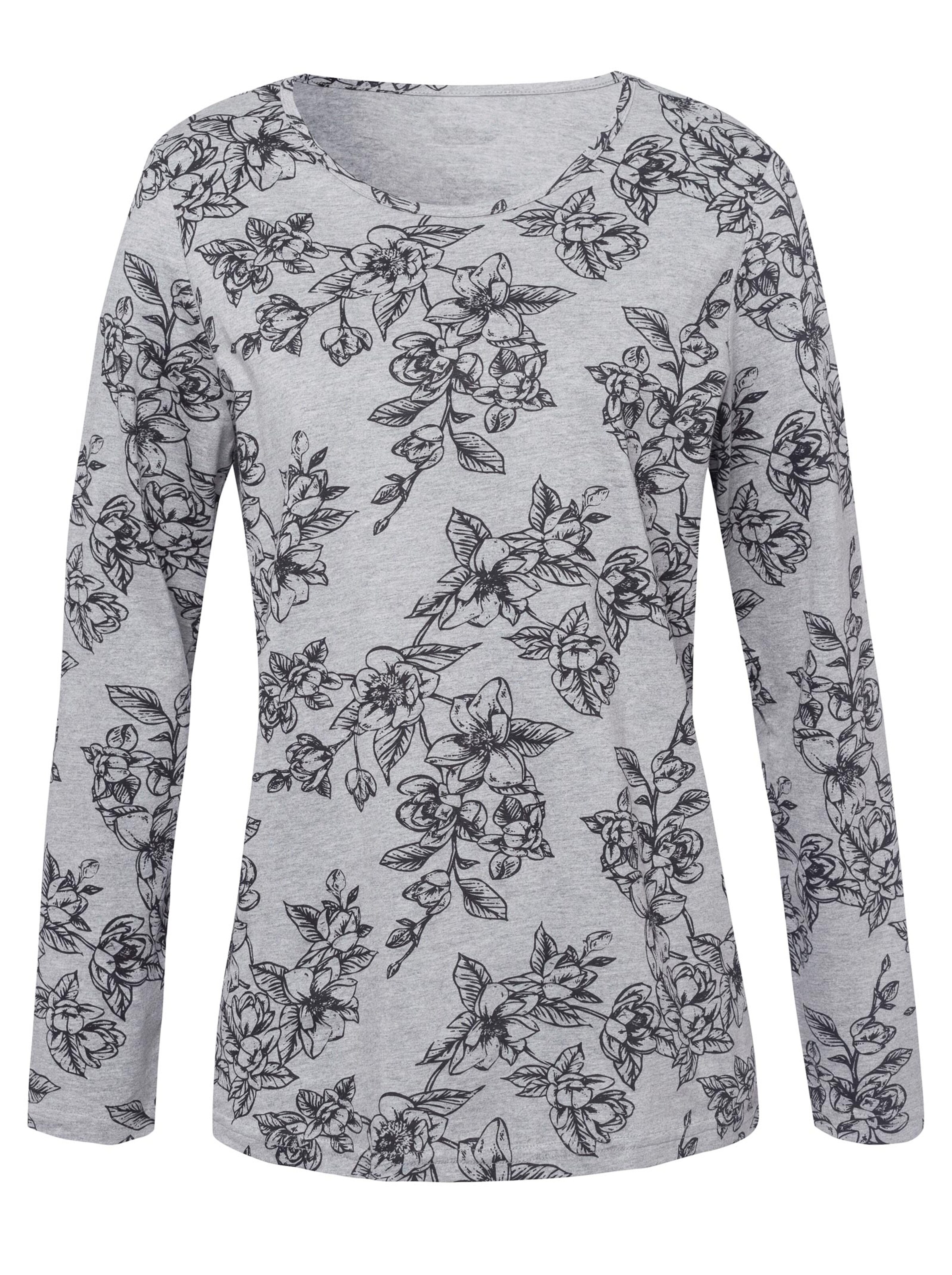 Shirt - grau-meliert bedruckt