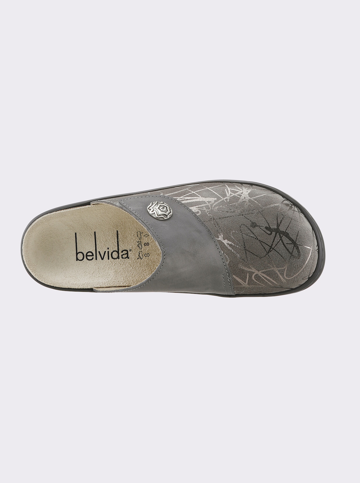 Belvida slippers - lichtgrijs