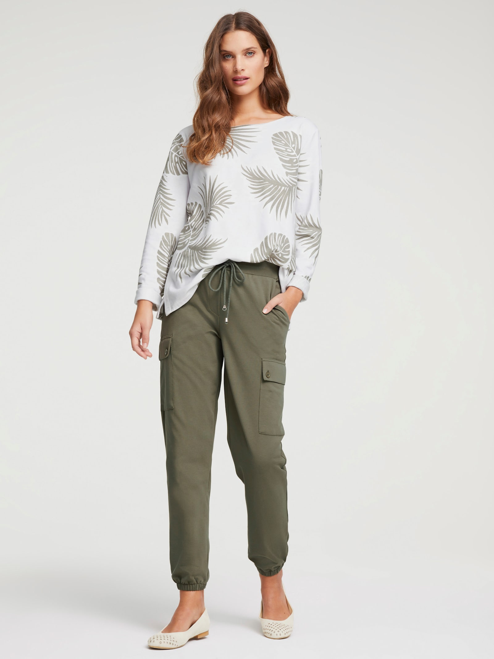 heine Jogg Pants mit aufgesetzten Taschen - schlamm