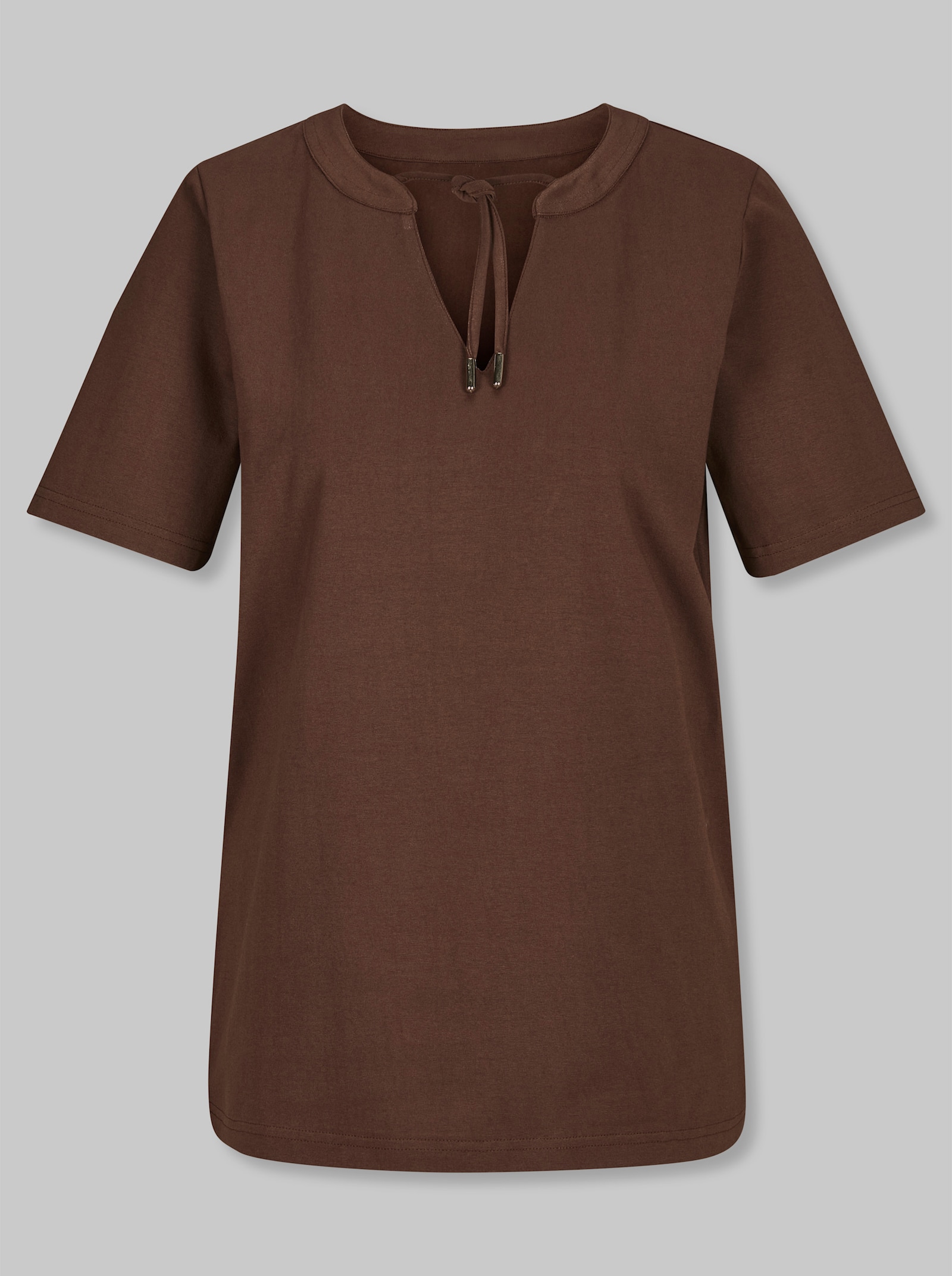 heine Shirt mit Bindeband - schoko