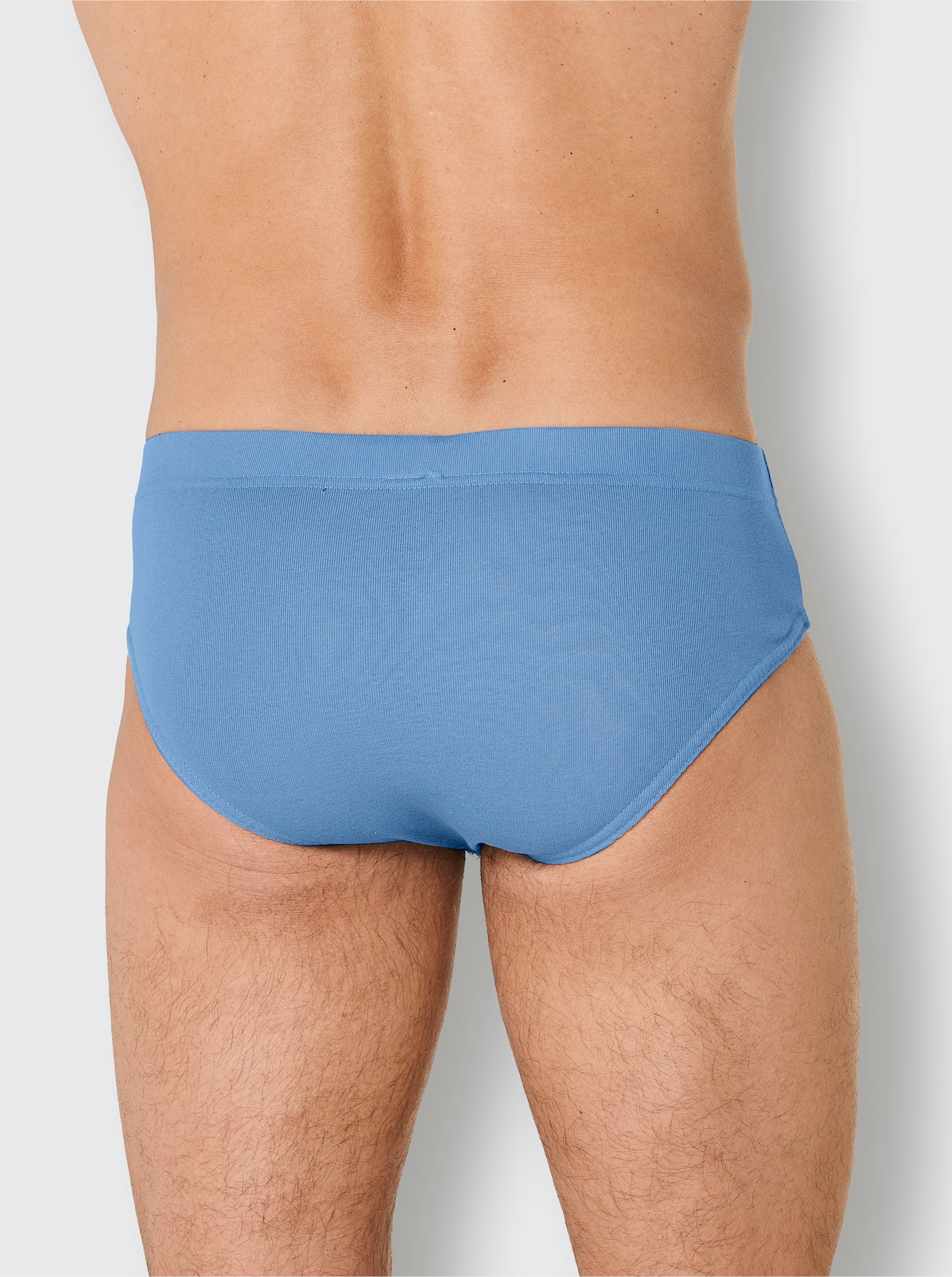 wäschepur men Slips - grau-meliert-mittelblau