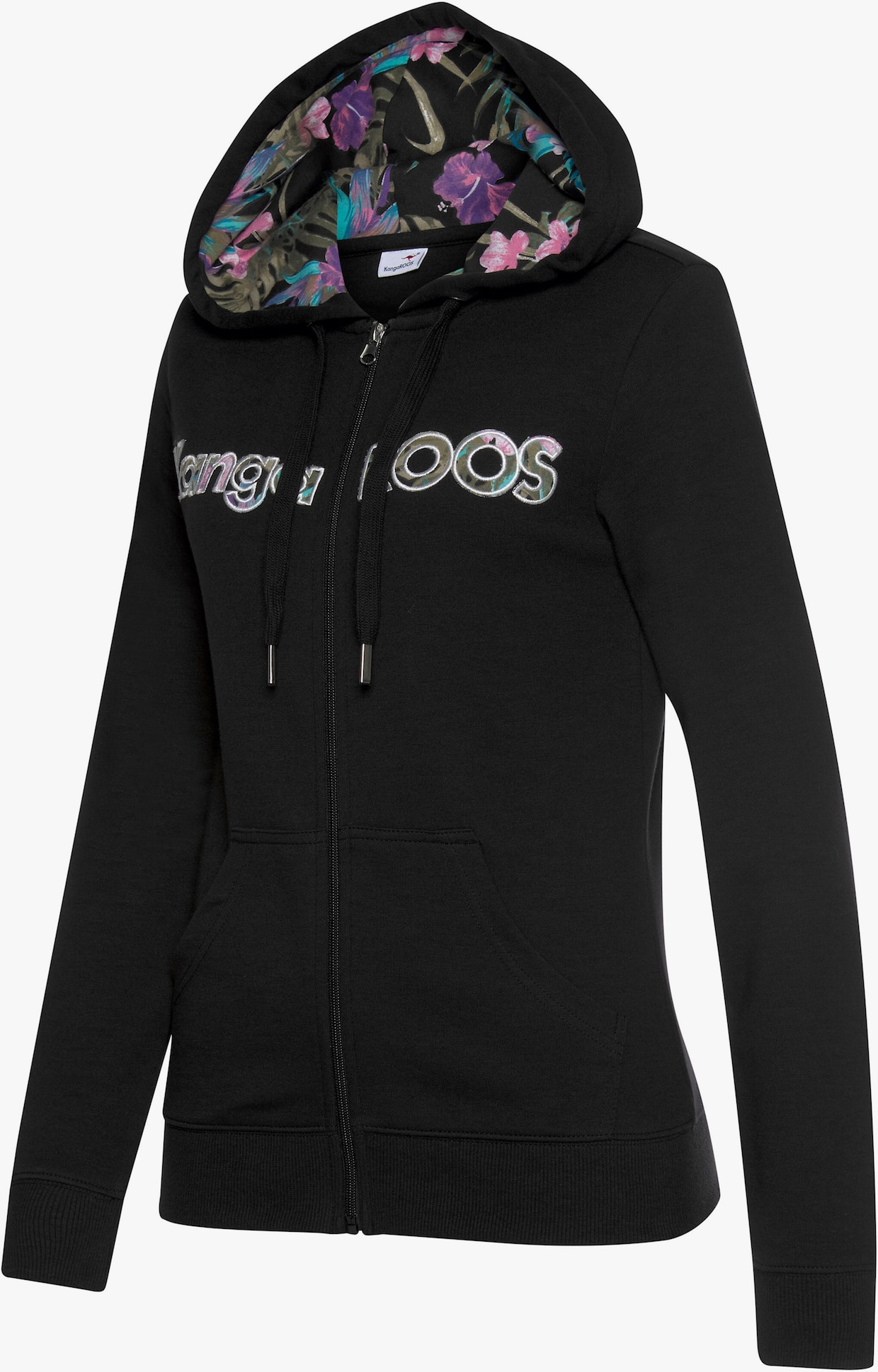 KangaROOS Kapuzensweatjacke - schwarz