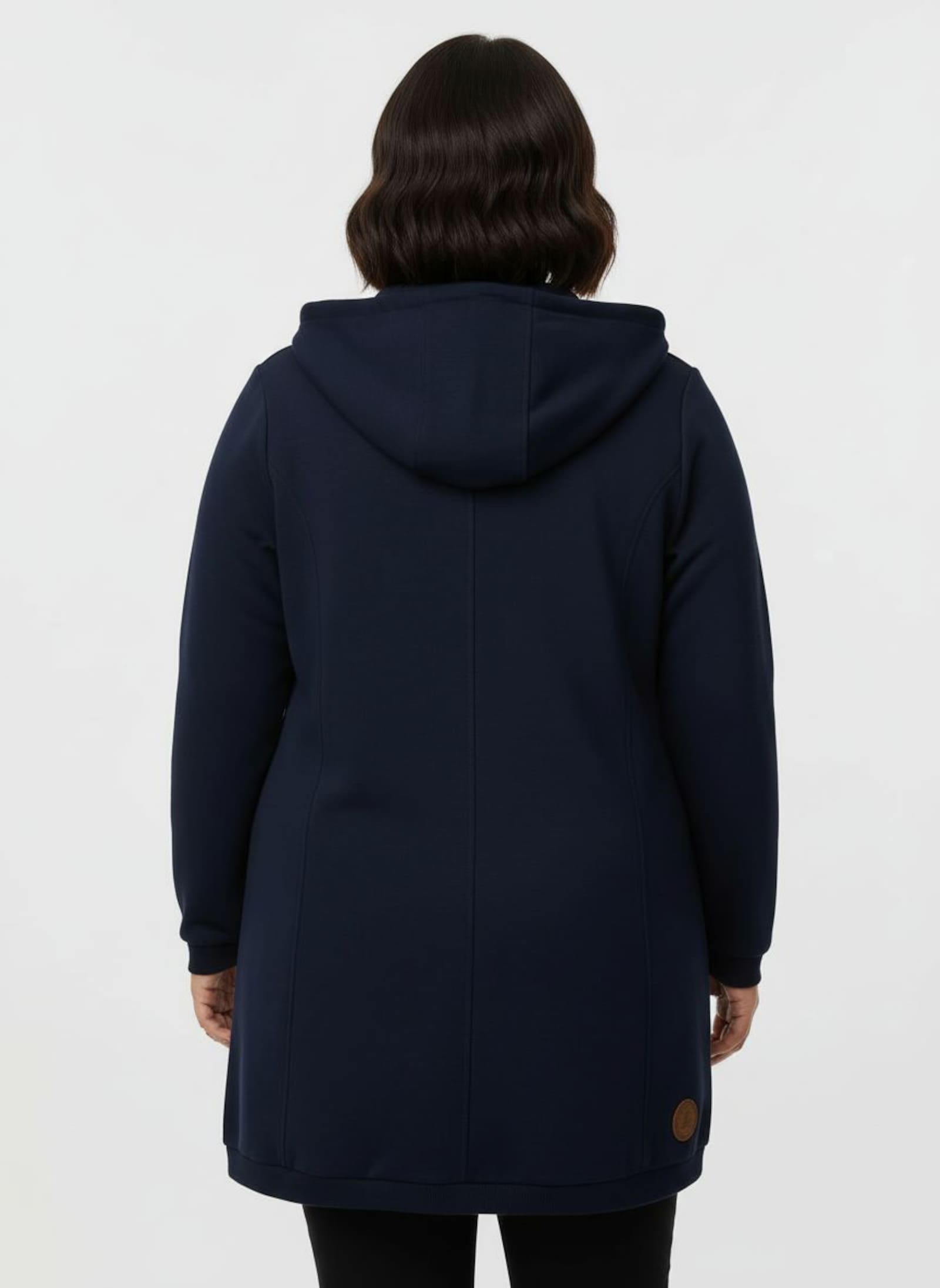 Sweatjacke in weich angerauter Qualität - marine