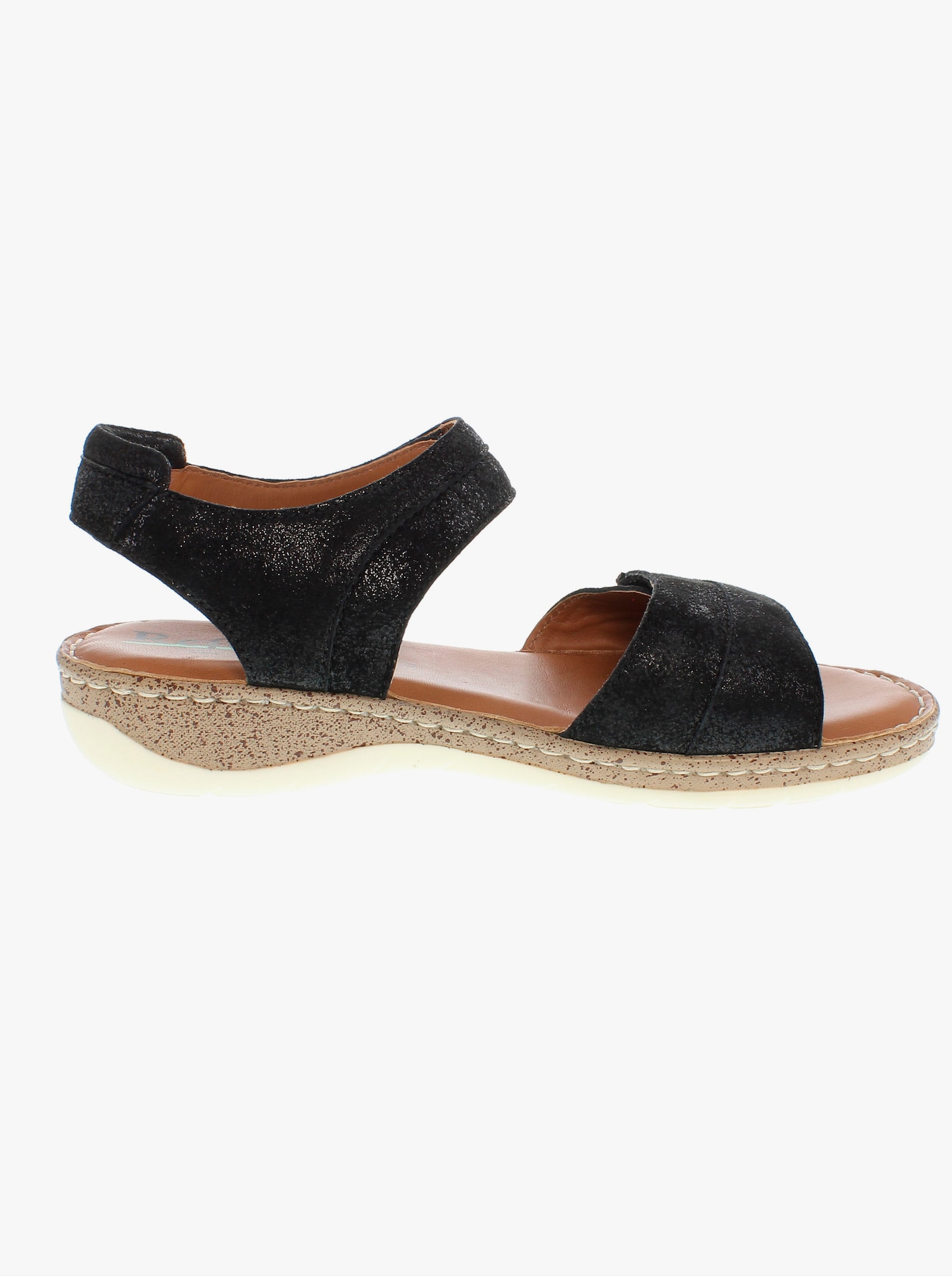 Reflexan Sandale aus Nubukleder - schwarz