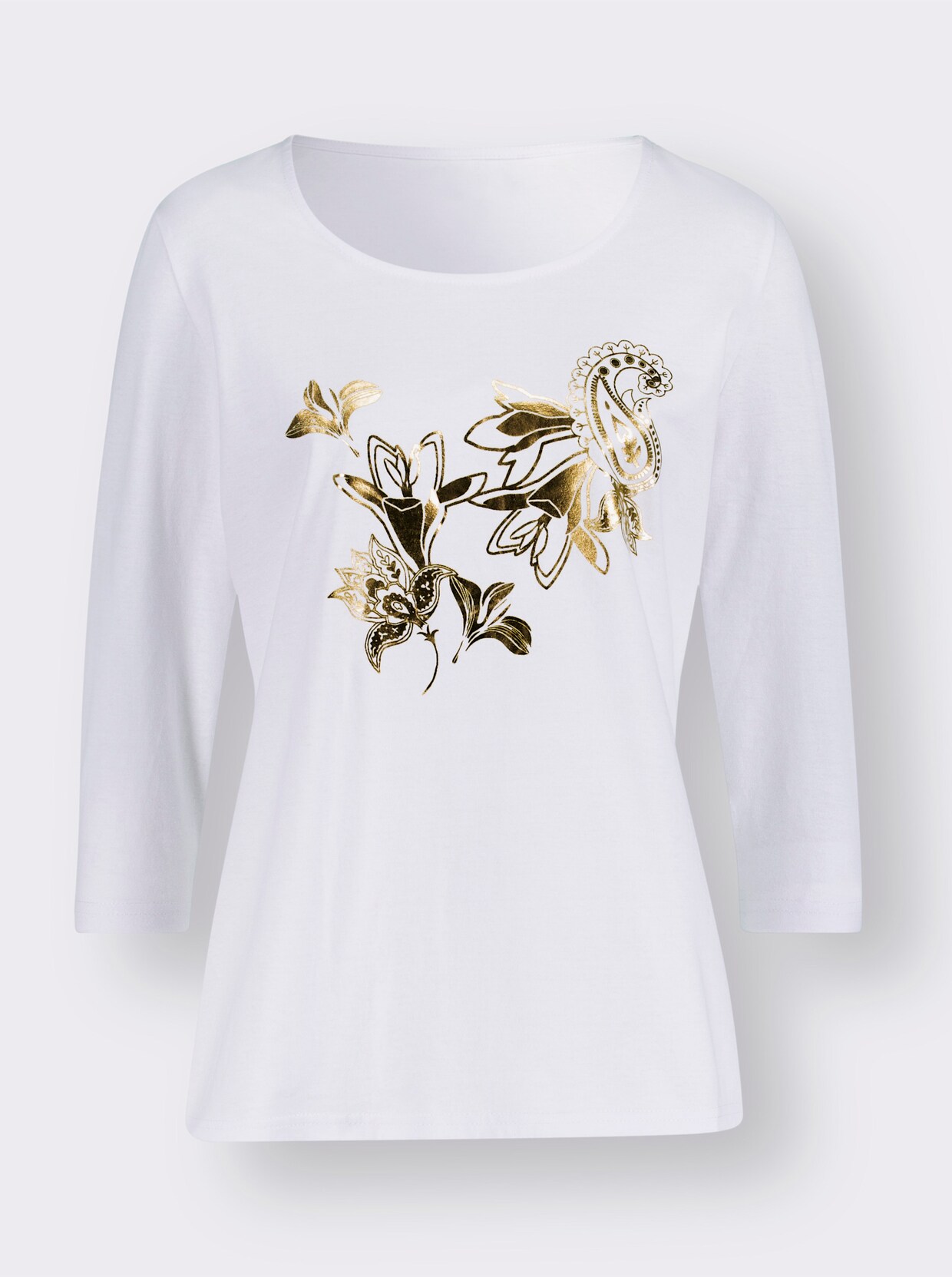 Shirt met 3/4-mouw - ecru