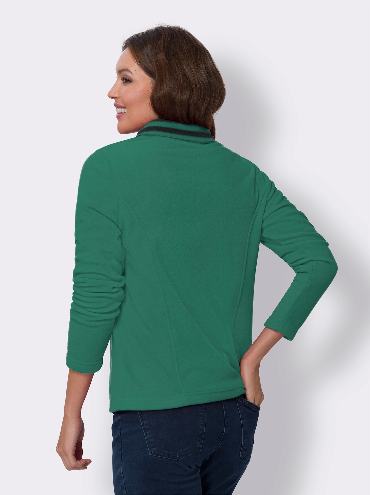 Fleecové tričko - zelená