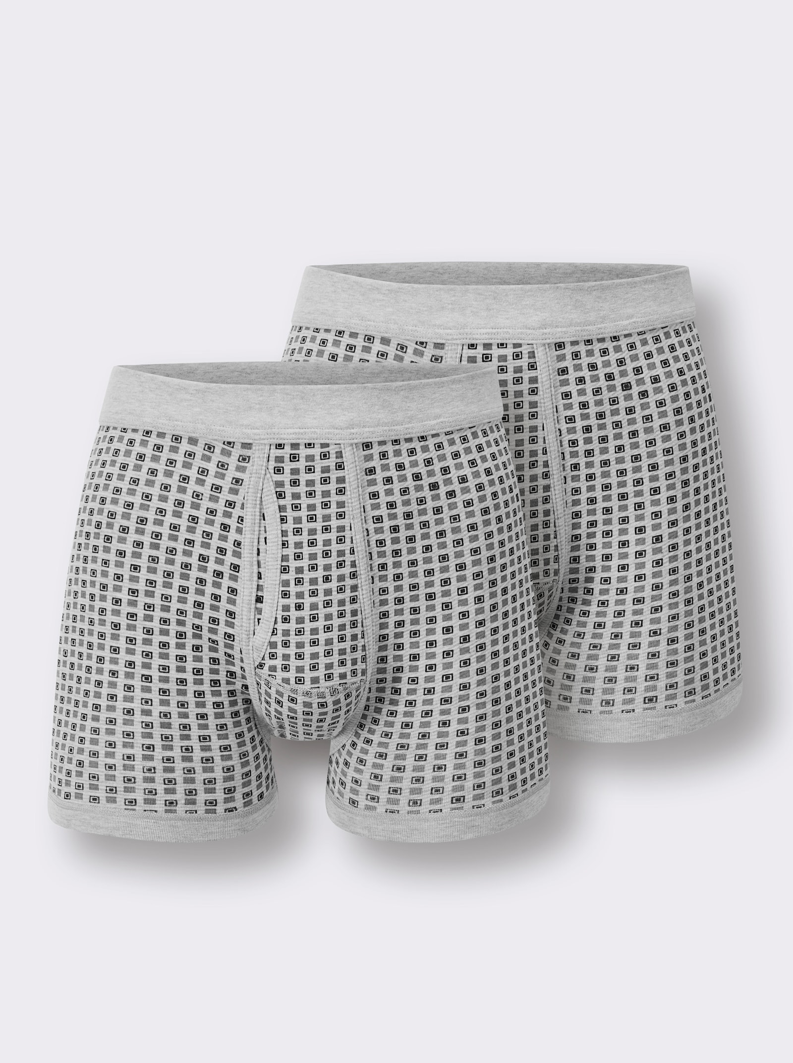 wäschepur men Broek kort - grijs geprint