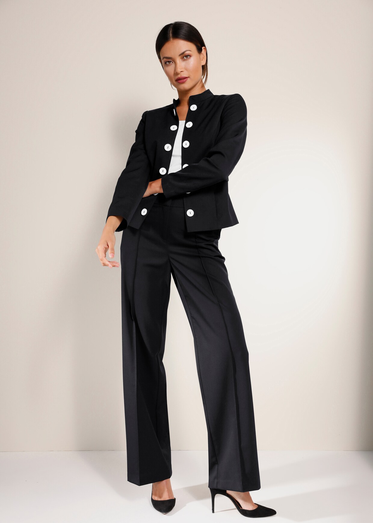 Creation L Premium Schurwoll-Blazer - schwarz