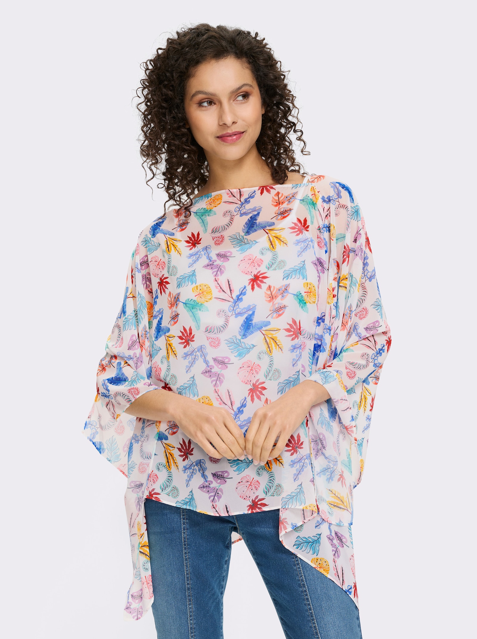 heine Tunique - blanc-corail imprimé