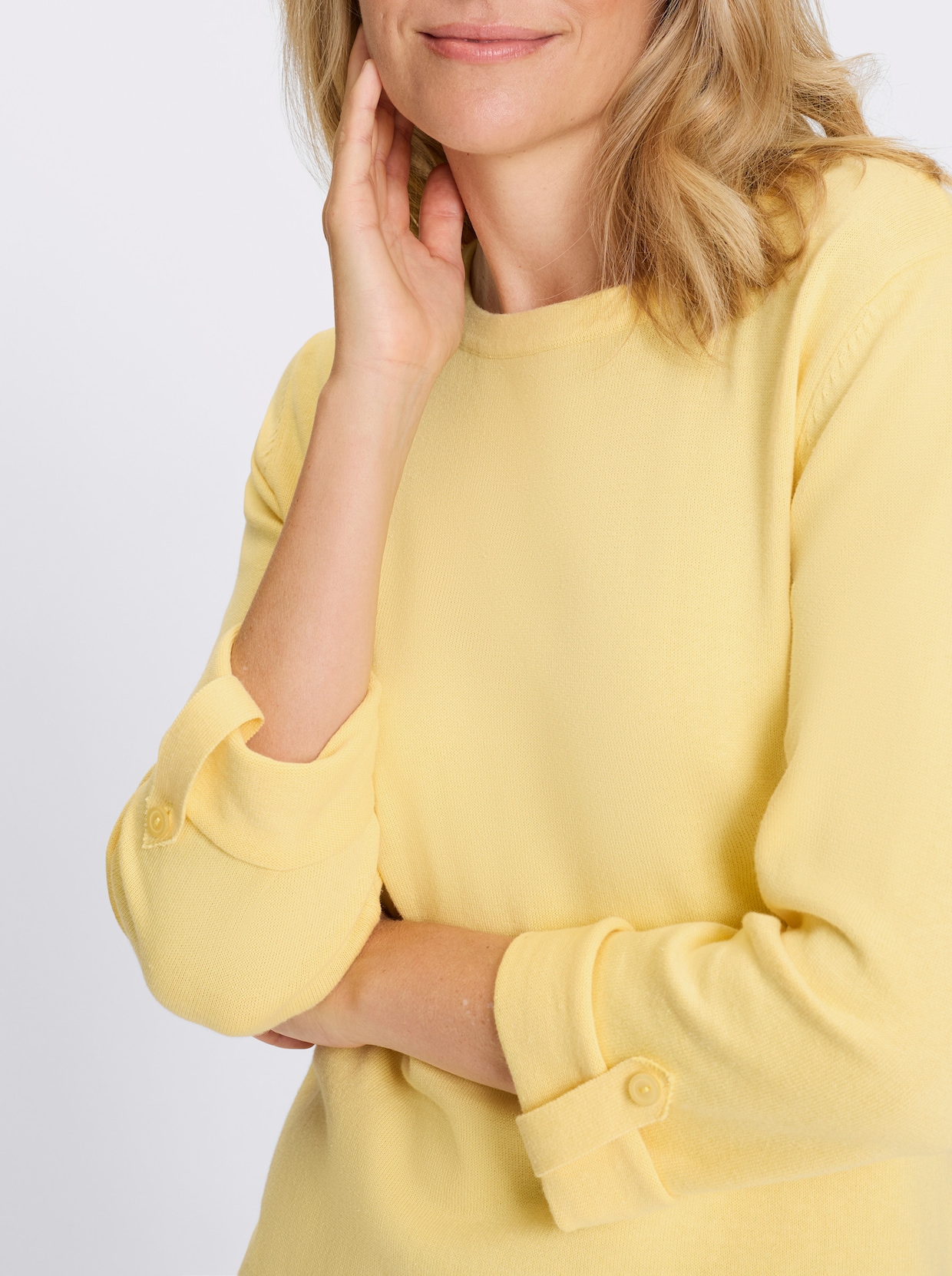 3/4 Arm-Pullover - zitrone