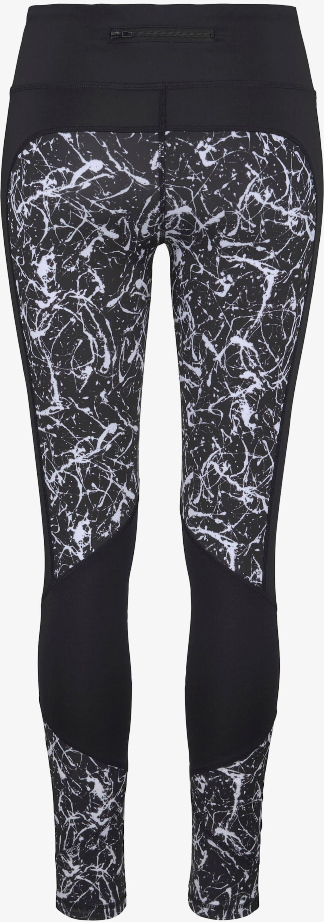 LASCANA ACTIVE Leggings - schwarz-marmoriert-weiß