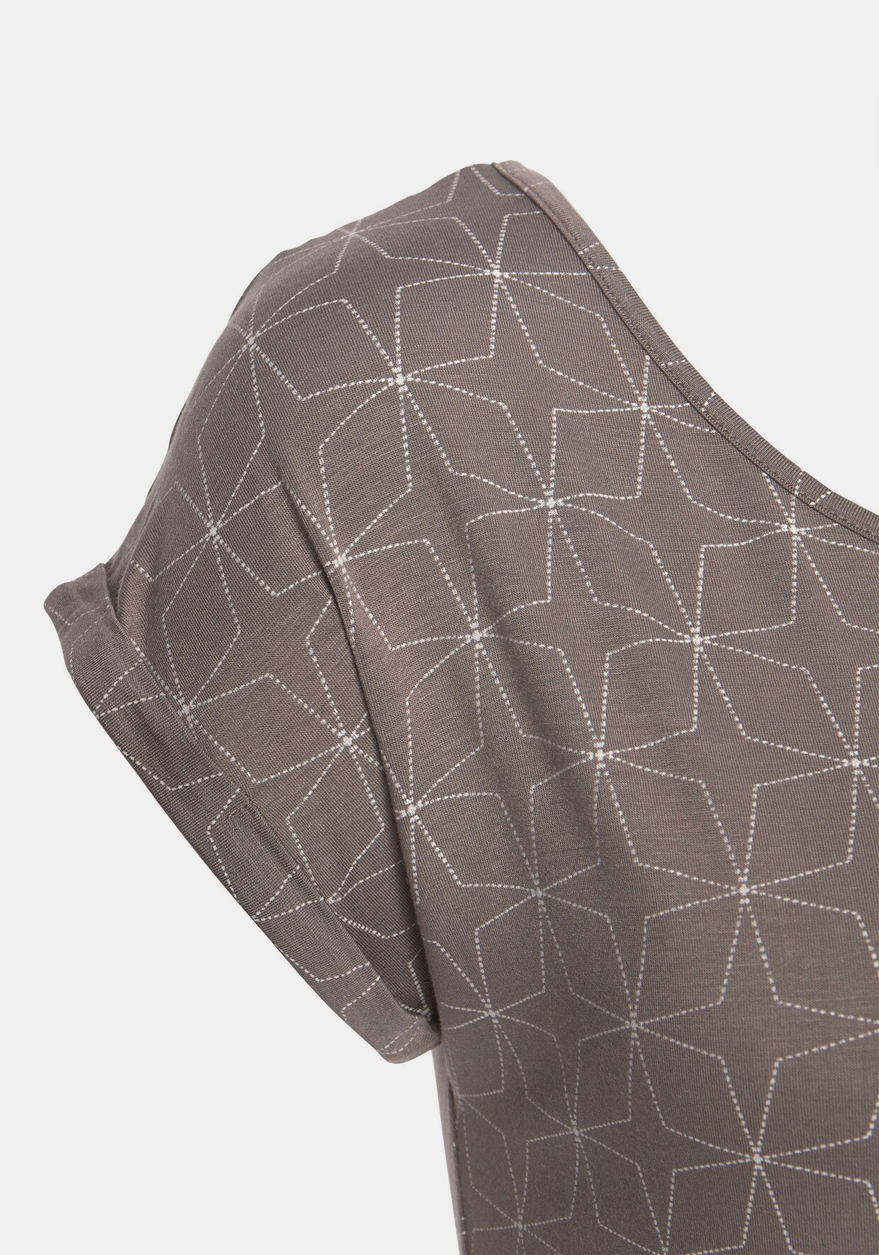 LASCANA T-Shirt - taupe, weiß