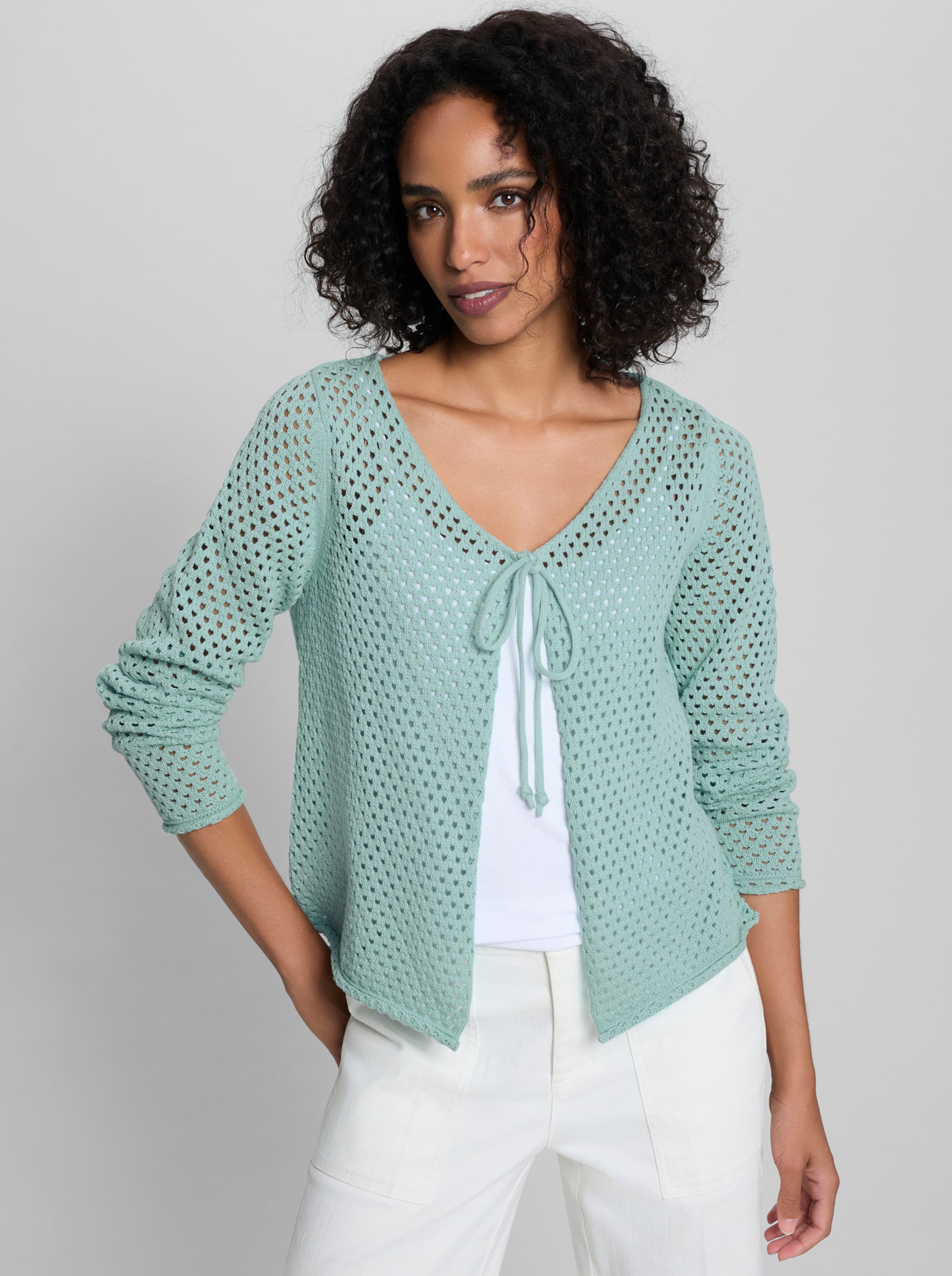 Ajourstrickjacke