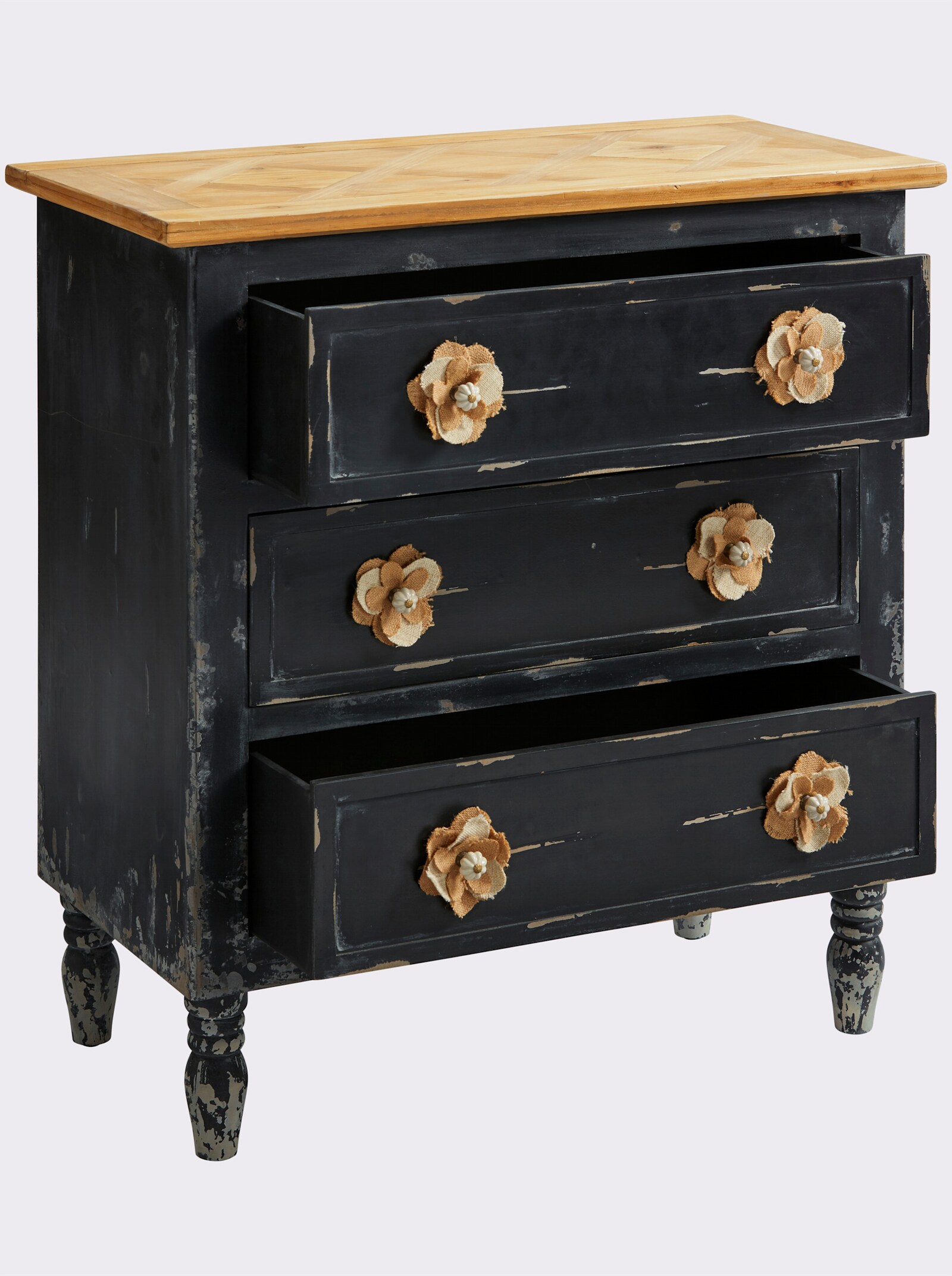 heine home Kommode - schwarz-natur