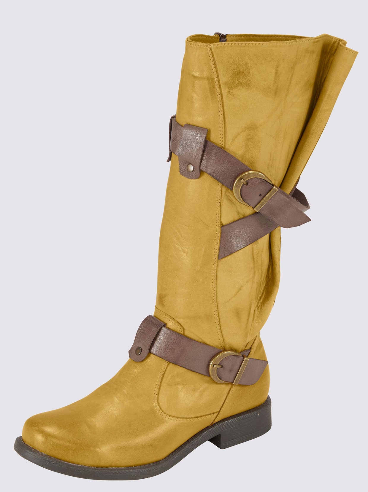 Andrea Conti Stiefel - gelb-cognac