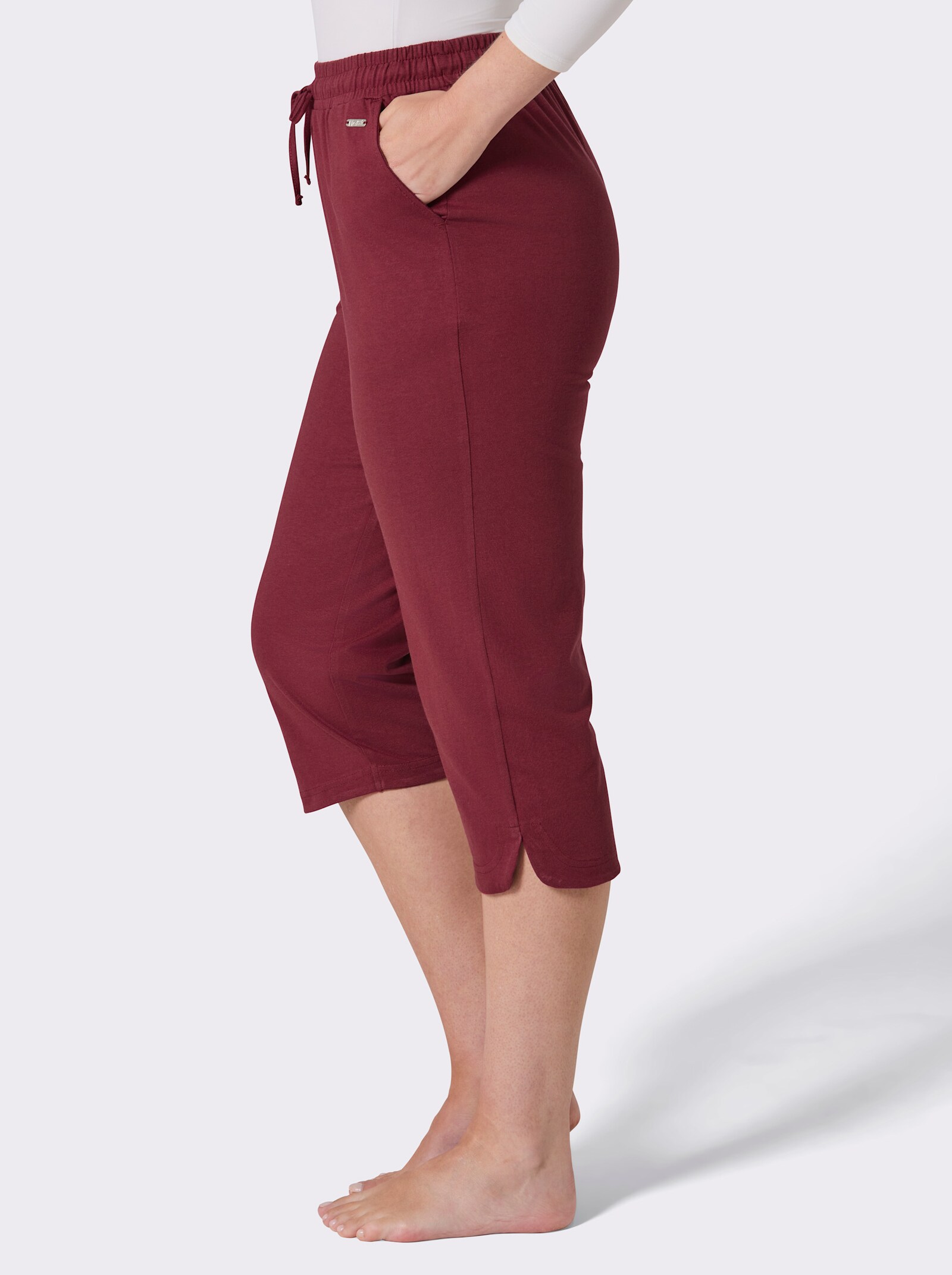 feel good Capri-Hosen - schwarz + bordeaux