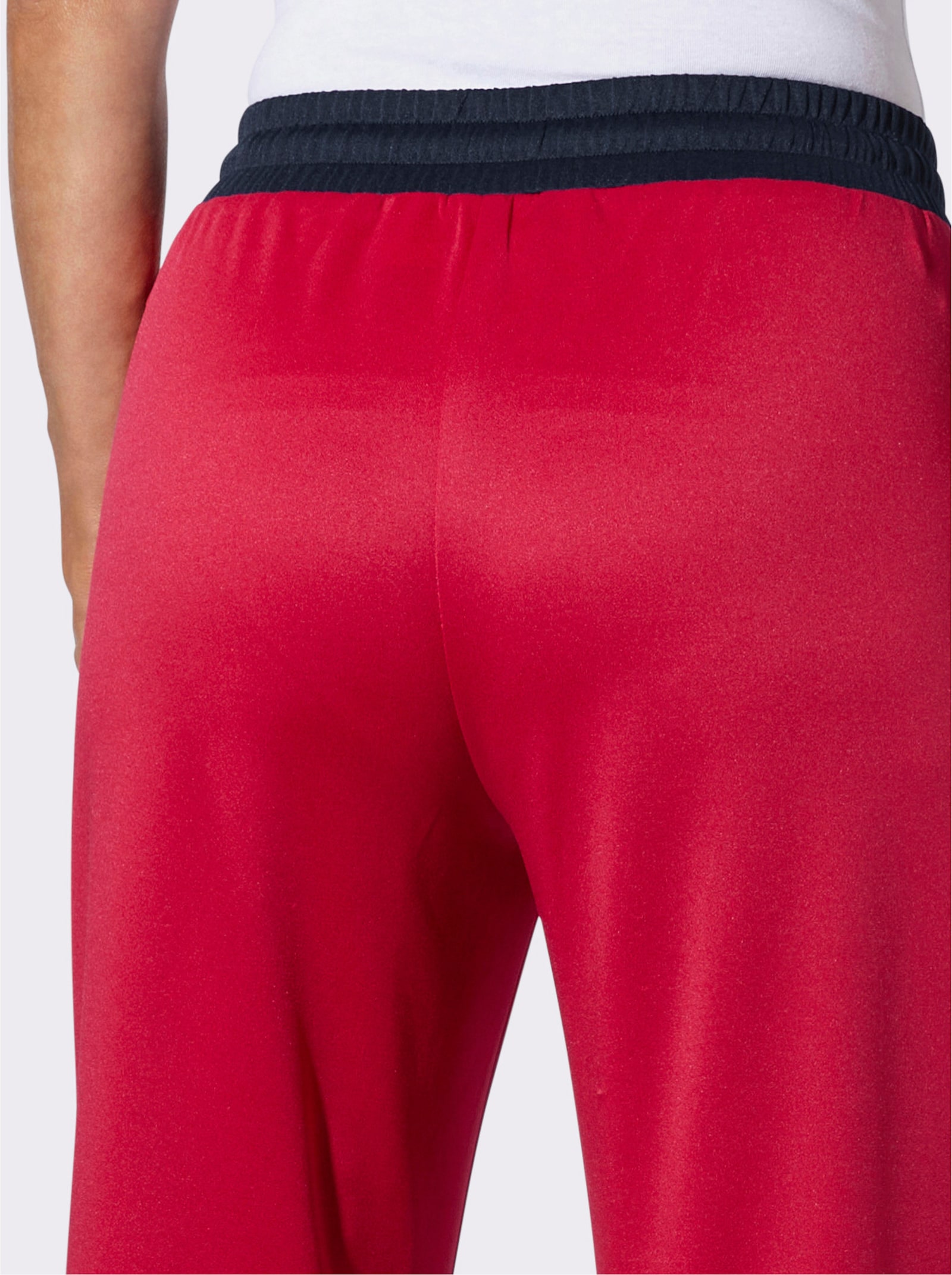 Sweathose mit Rundum-Dehnbund - rot