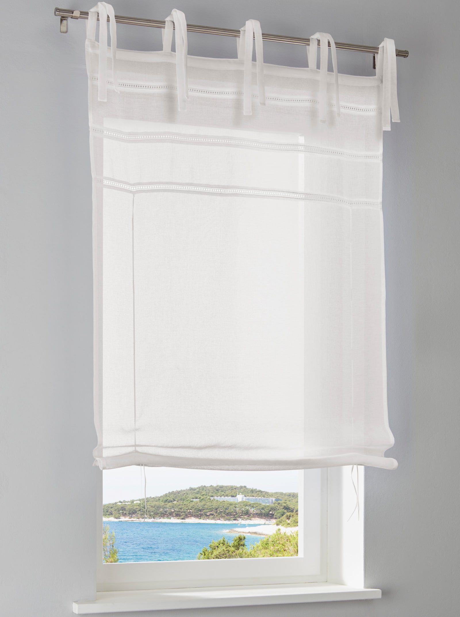 heine home bandjesrolgordijn - wit