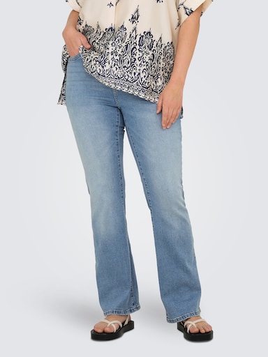 ONLY CARMAKOMA Bootcut-Jeans - light medium blue denim