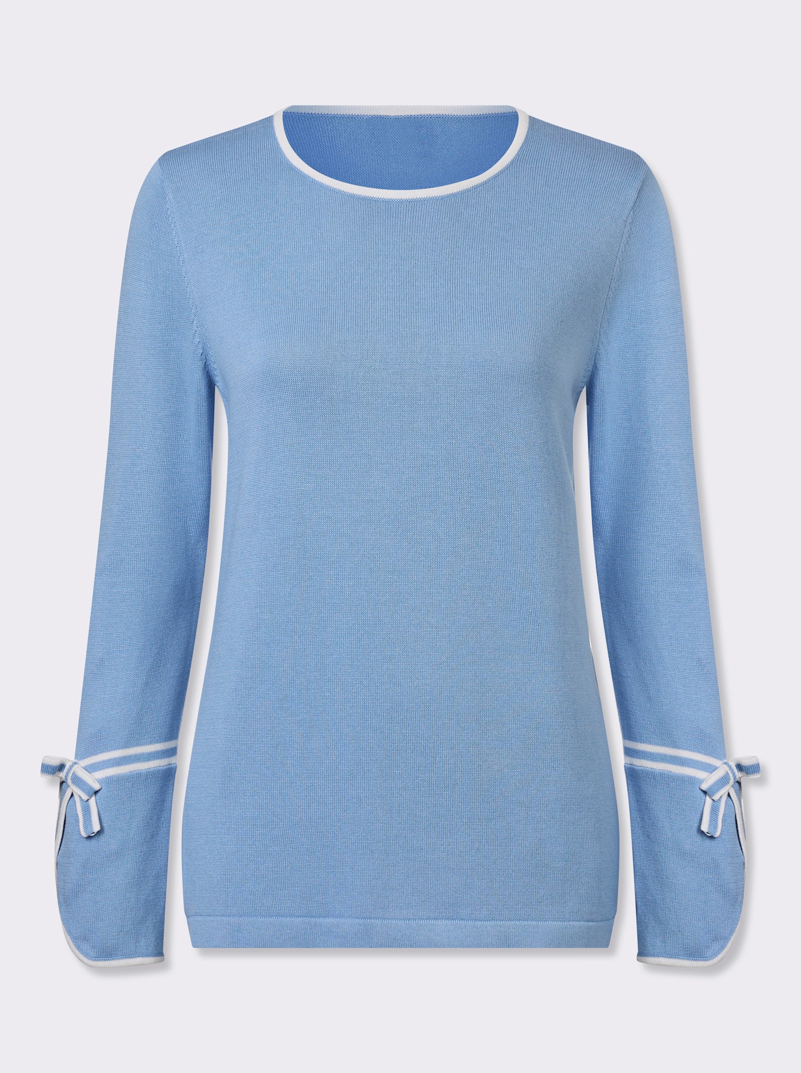 Pullover mit Schleifen - himmelblau