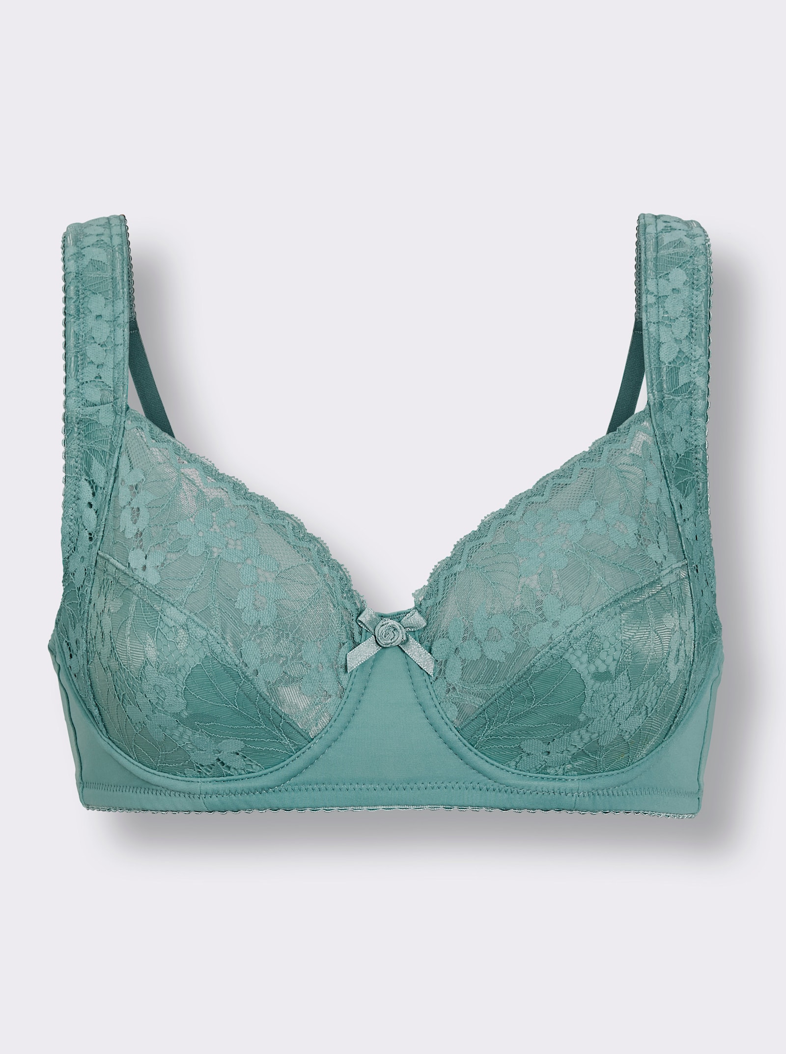wäschepur Entlastungs-BH mit Bügel aus Spitze - salbei