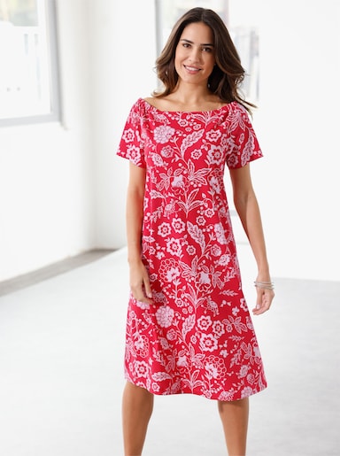 Sommerkleid - erdbeere-rosé-bedruckt