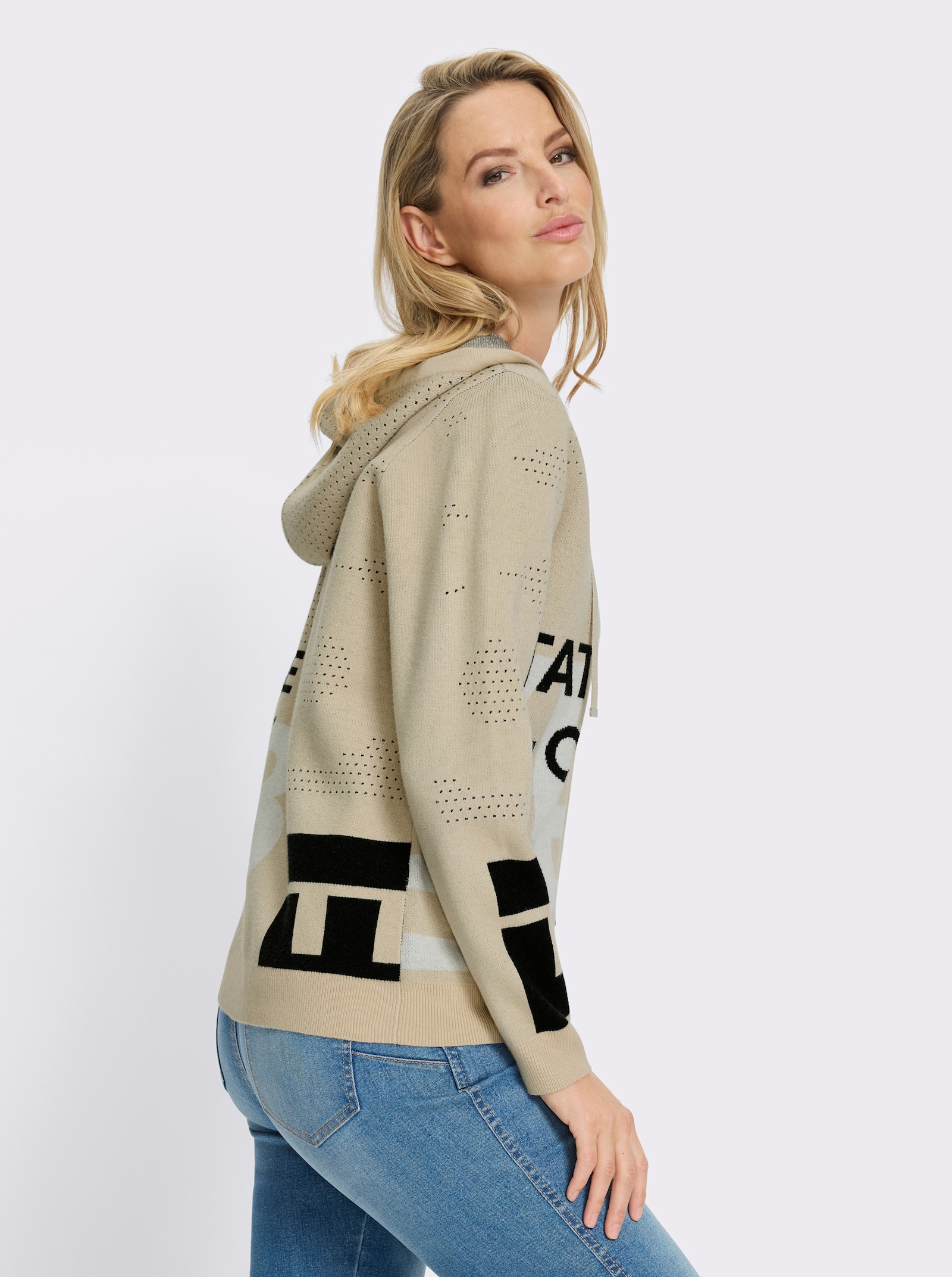 heine veste en tricot - sable