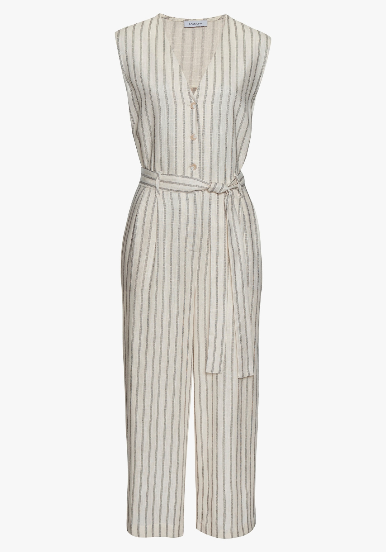 LASCANA Overall - crème/zwart gestreept