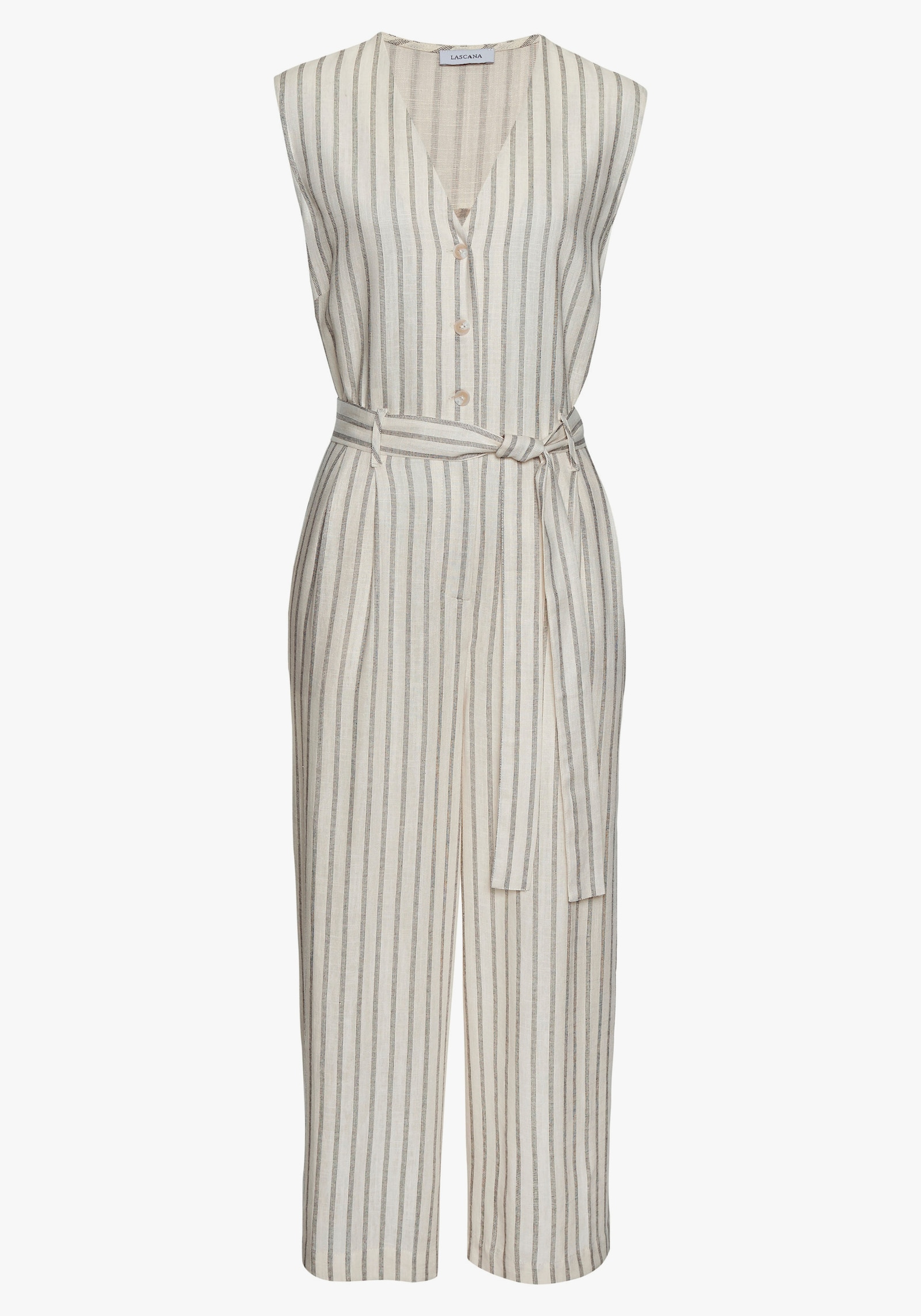 LASCANA Overall - creme-black gestreift