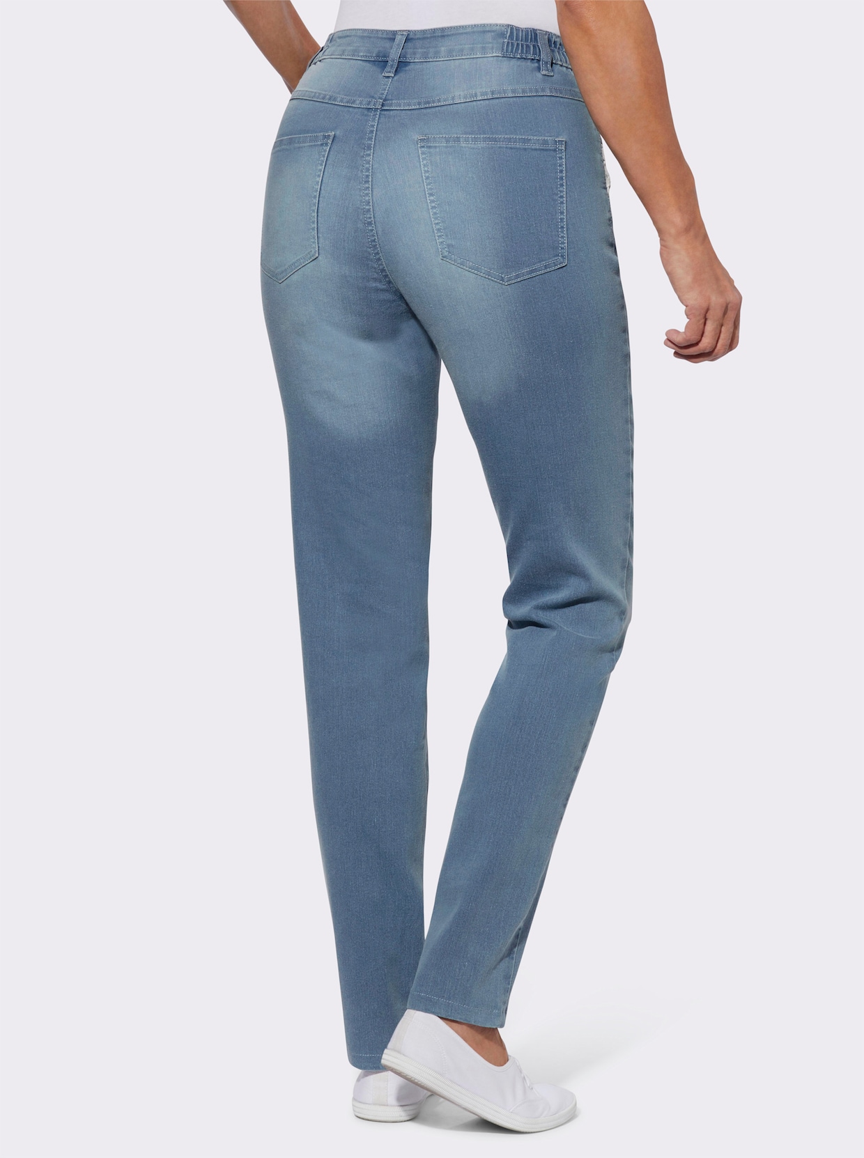 jeans - blue-bleached