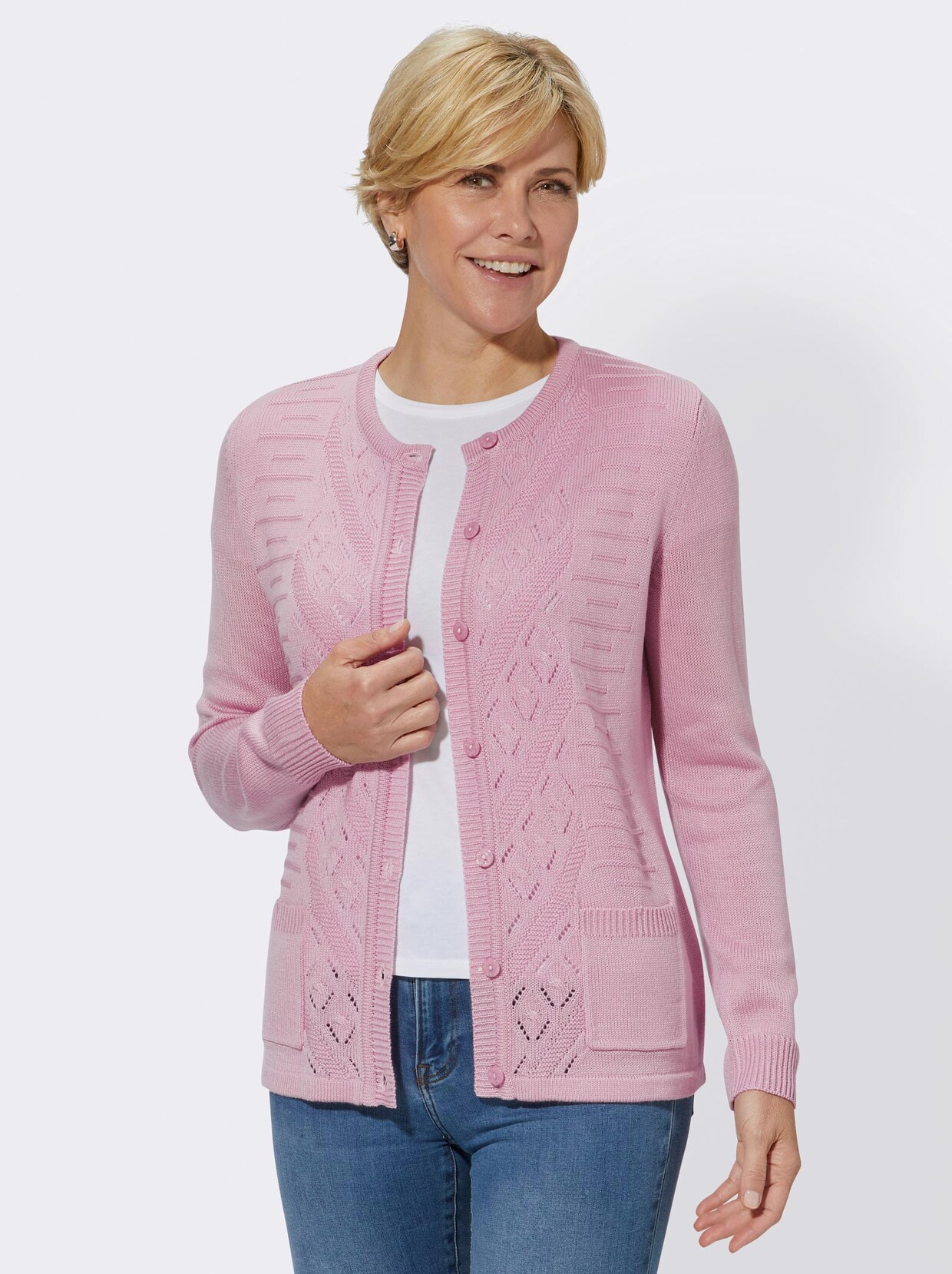 Strickjacke - orchidee