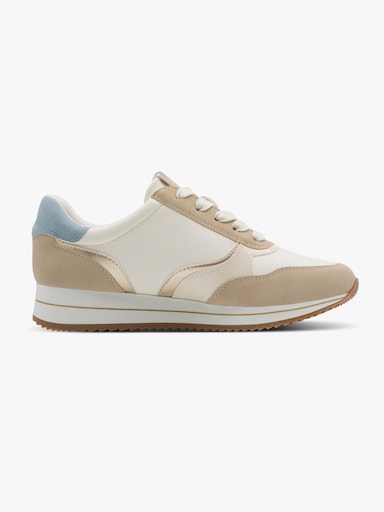 Jana Sneaker mit Leo-Details - beige