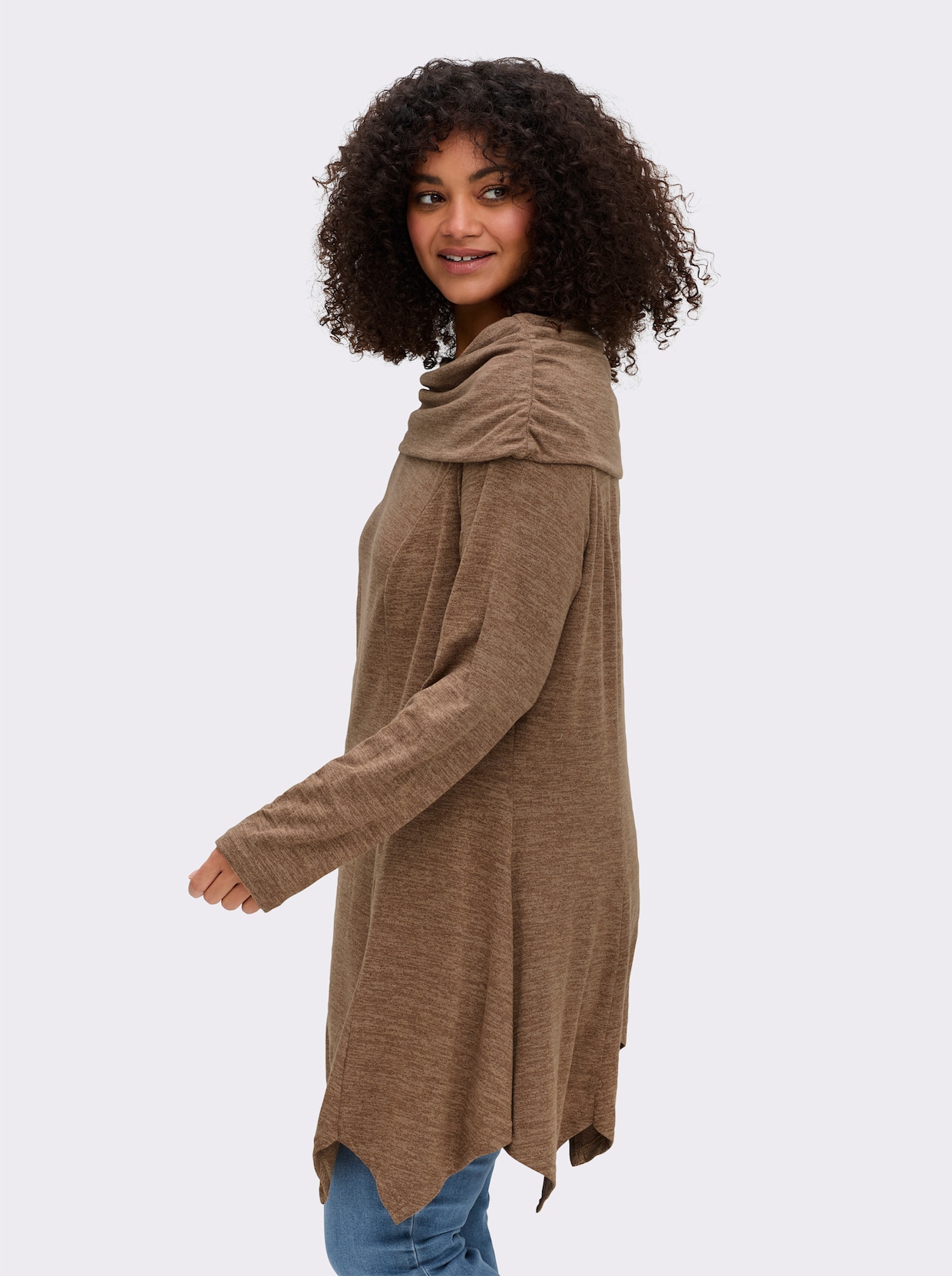 sheego by Joe Browns Longpullover - braun-meliert