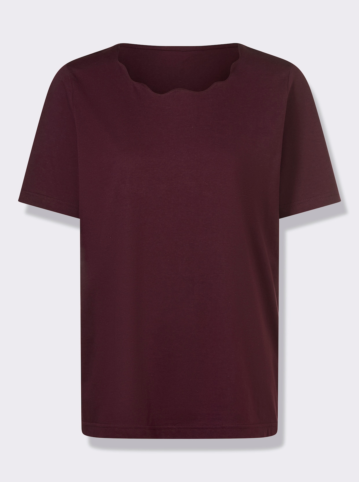 Kurzarmshirt - burgund