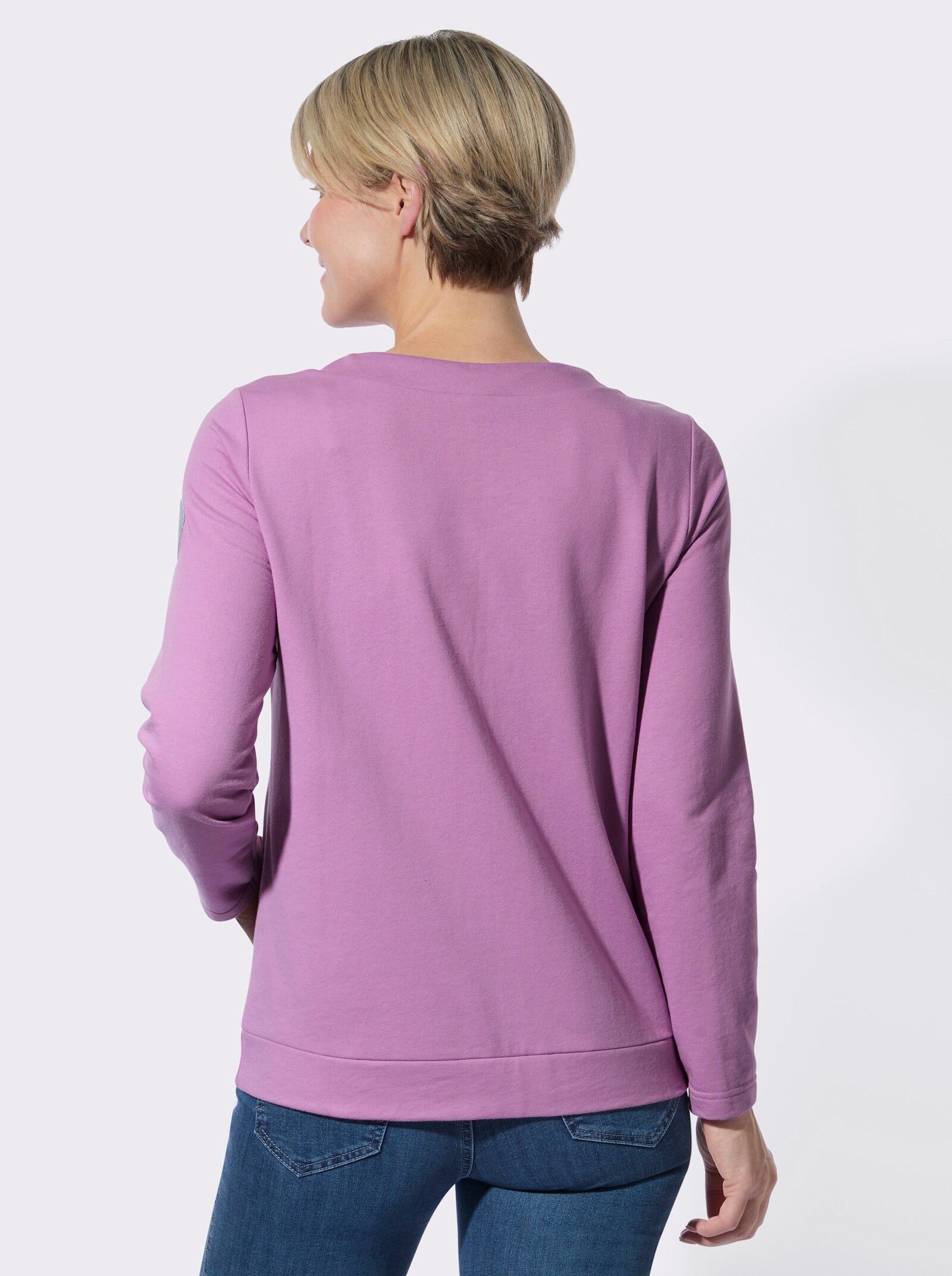 Sweatshirt mit Bindeband - orchidee