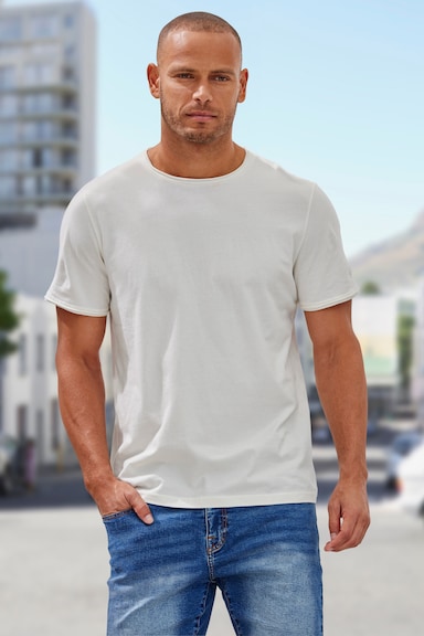 T-Shirt - grau / creme