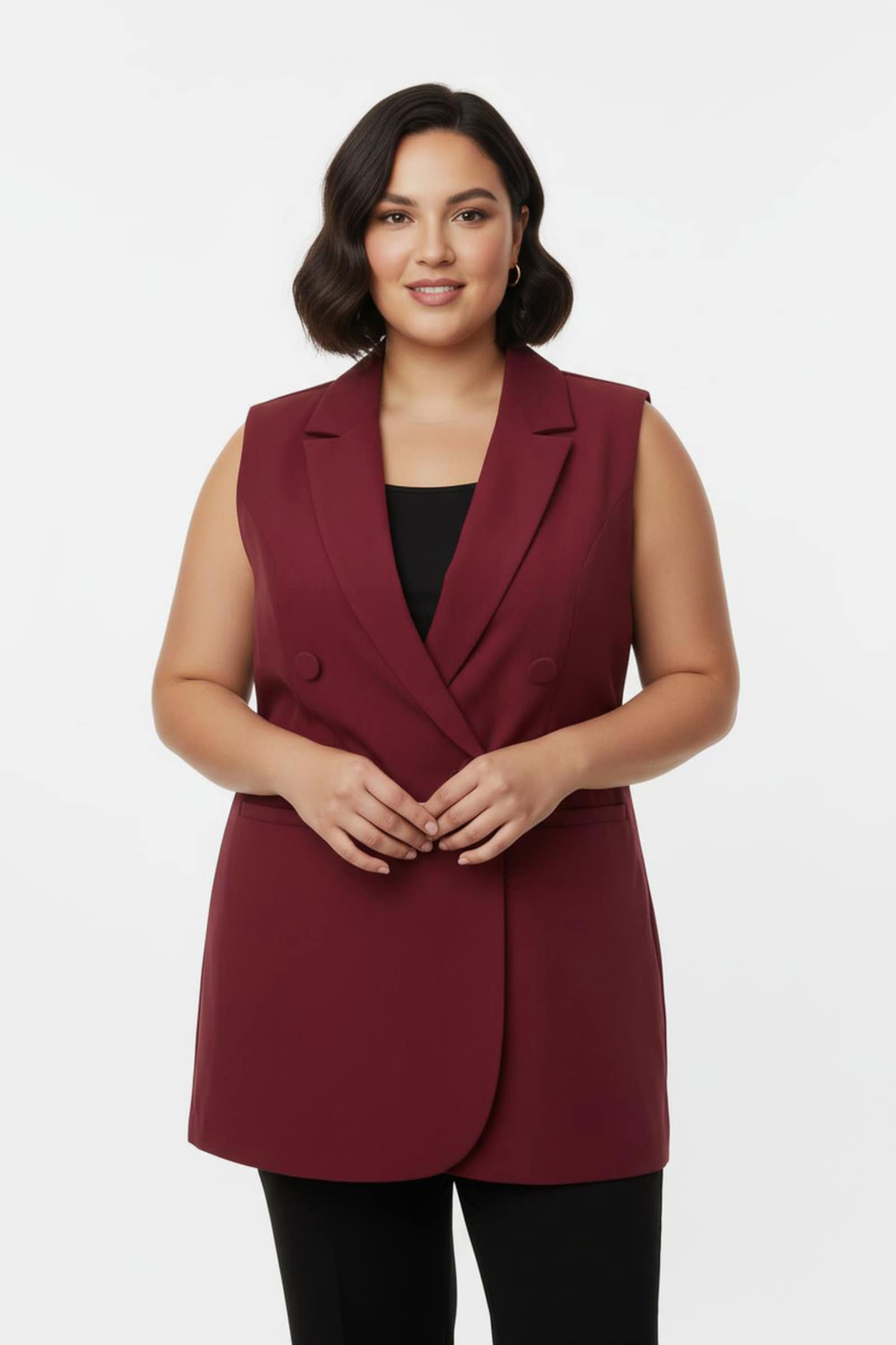 Anzugweste in pflegeleichter Qualität - kirsche