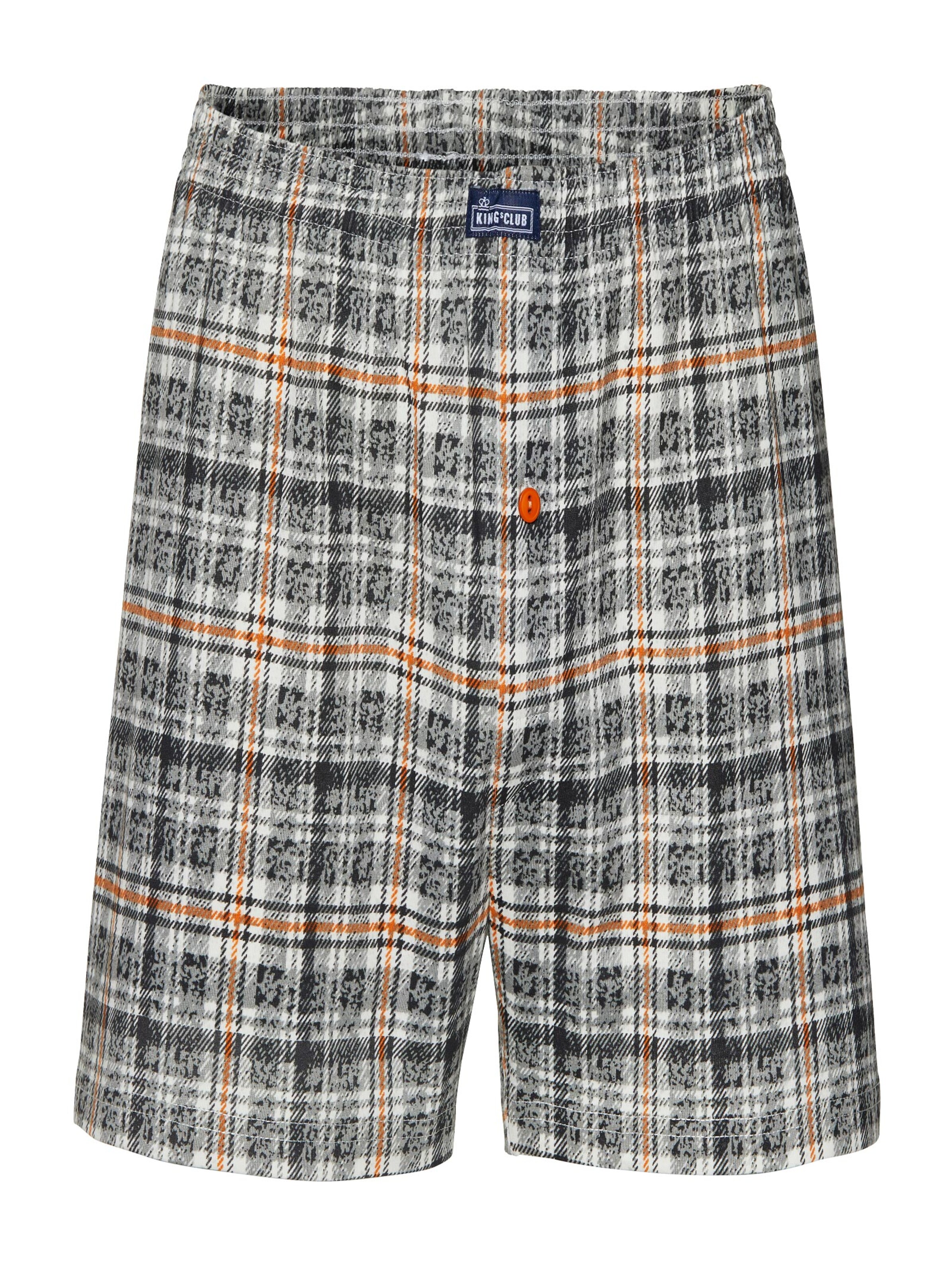 KINGsCLUB Boxershorts - anthrazit + anthrazit-kariert