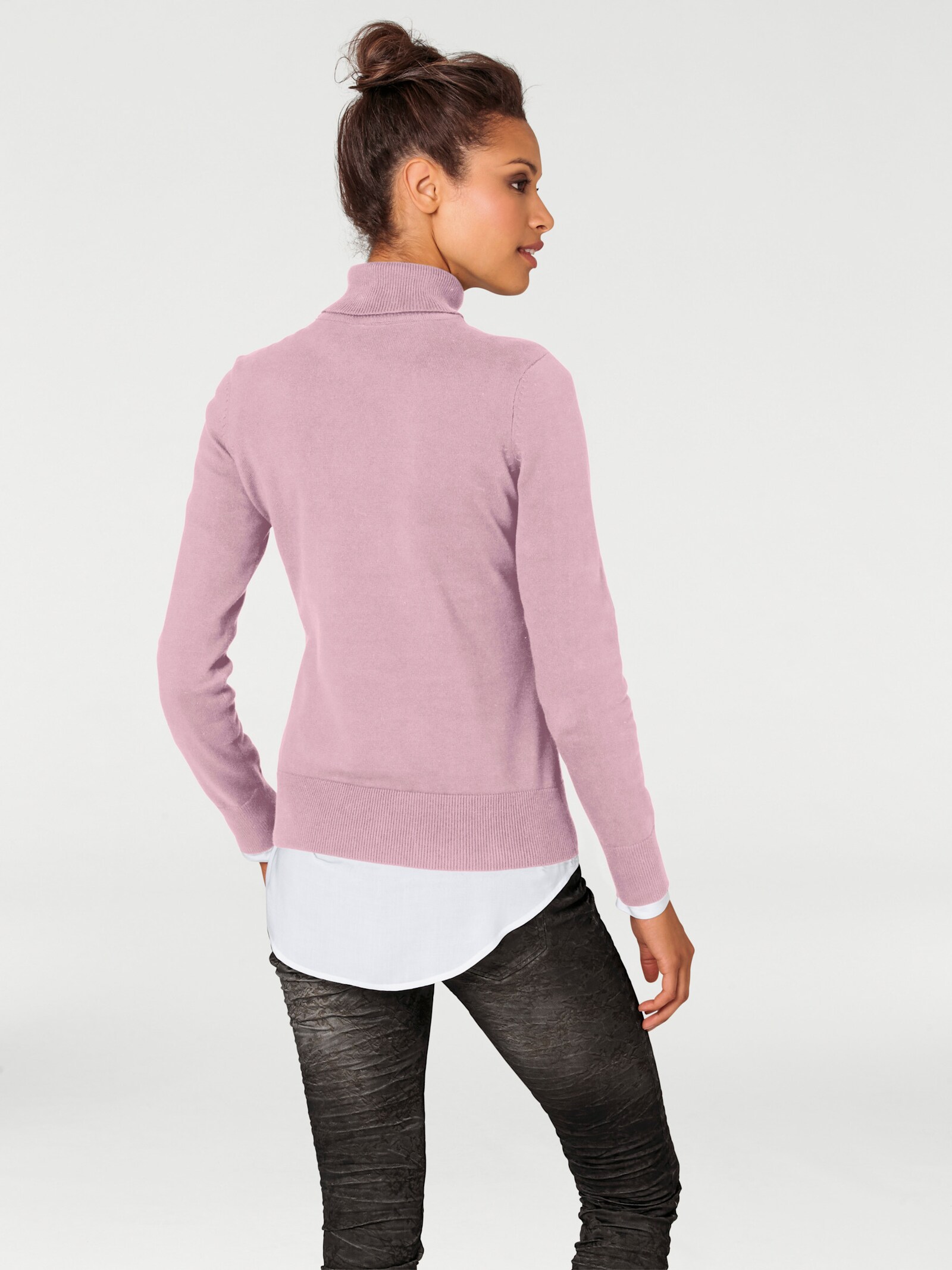 heine Rollkragenpullover in Feinstrick-Qualität - rosé