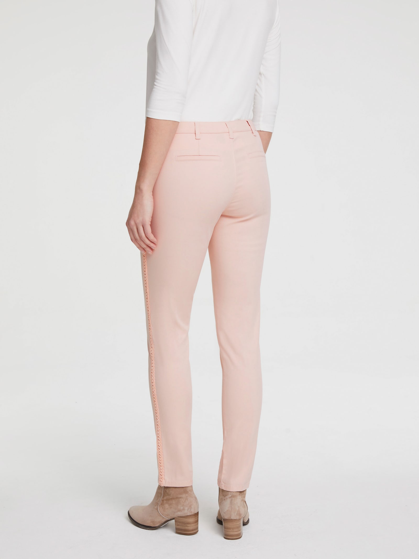 heine Hose mit Fake-Taschen - puder